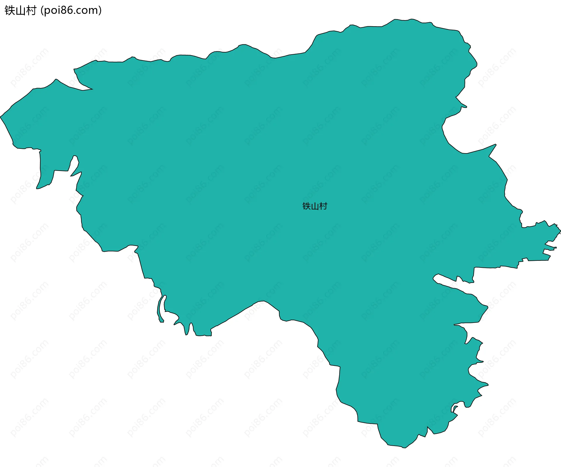 铁山村边界地图
