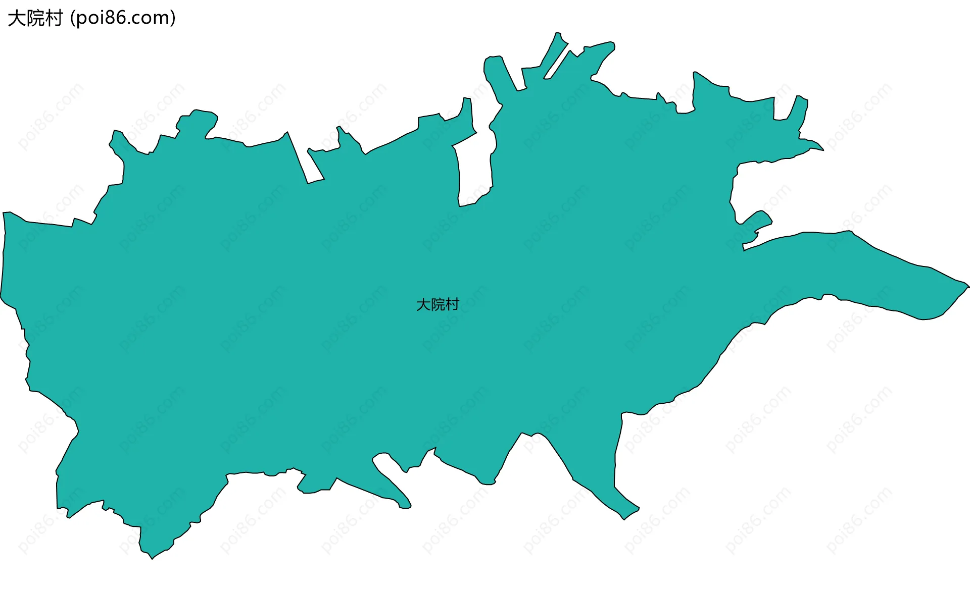 大院村边界地图