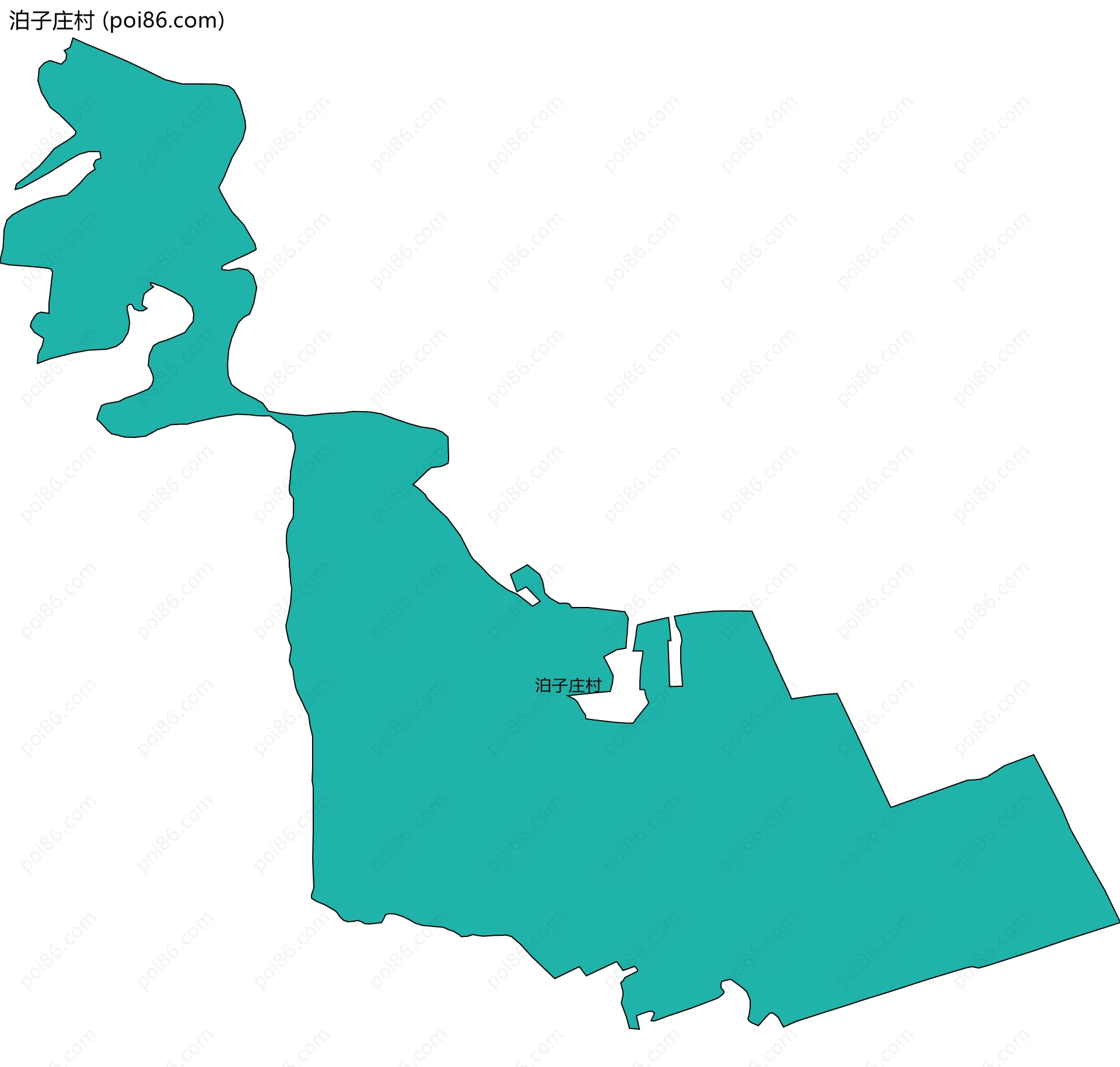 泊子庄村边界地图