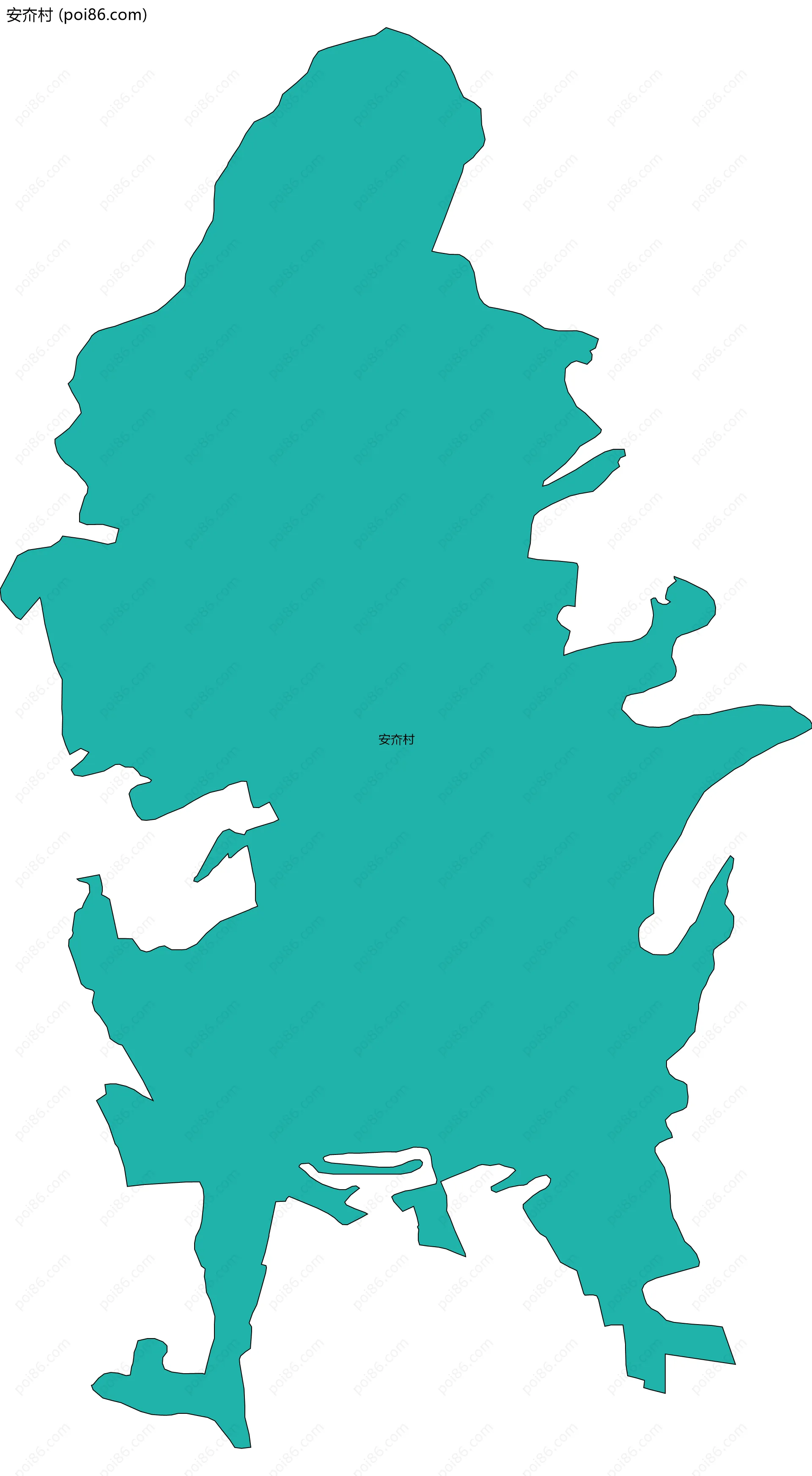 安夼村边界地图