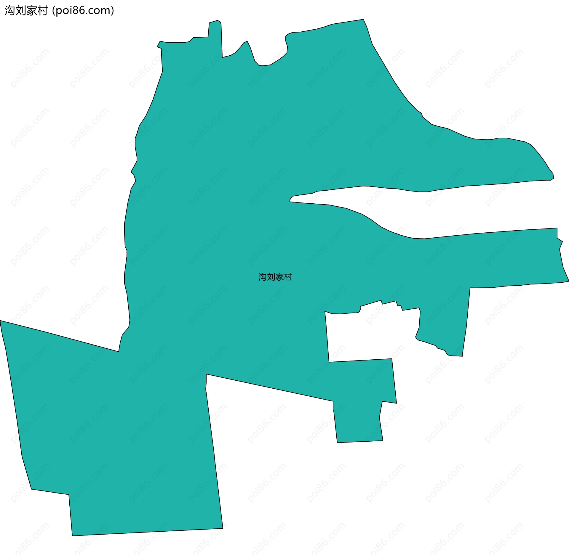 沟刘家村边界地图