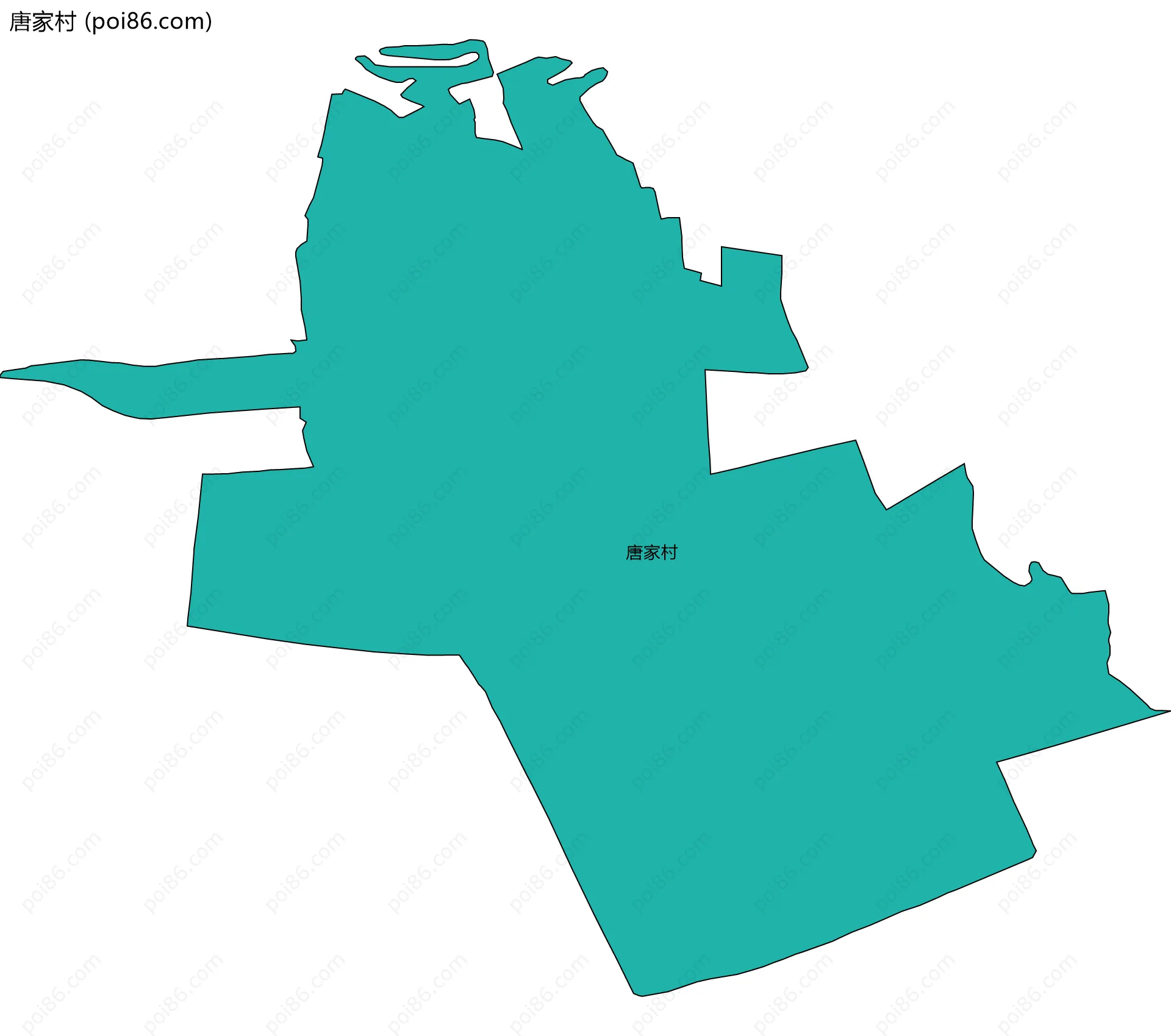 唐家村边界地图