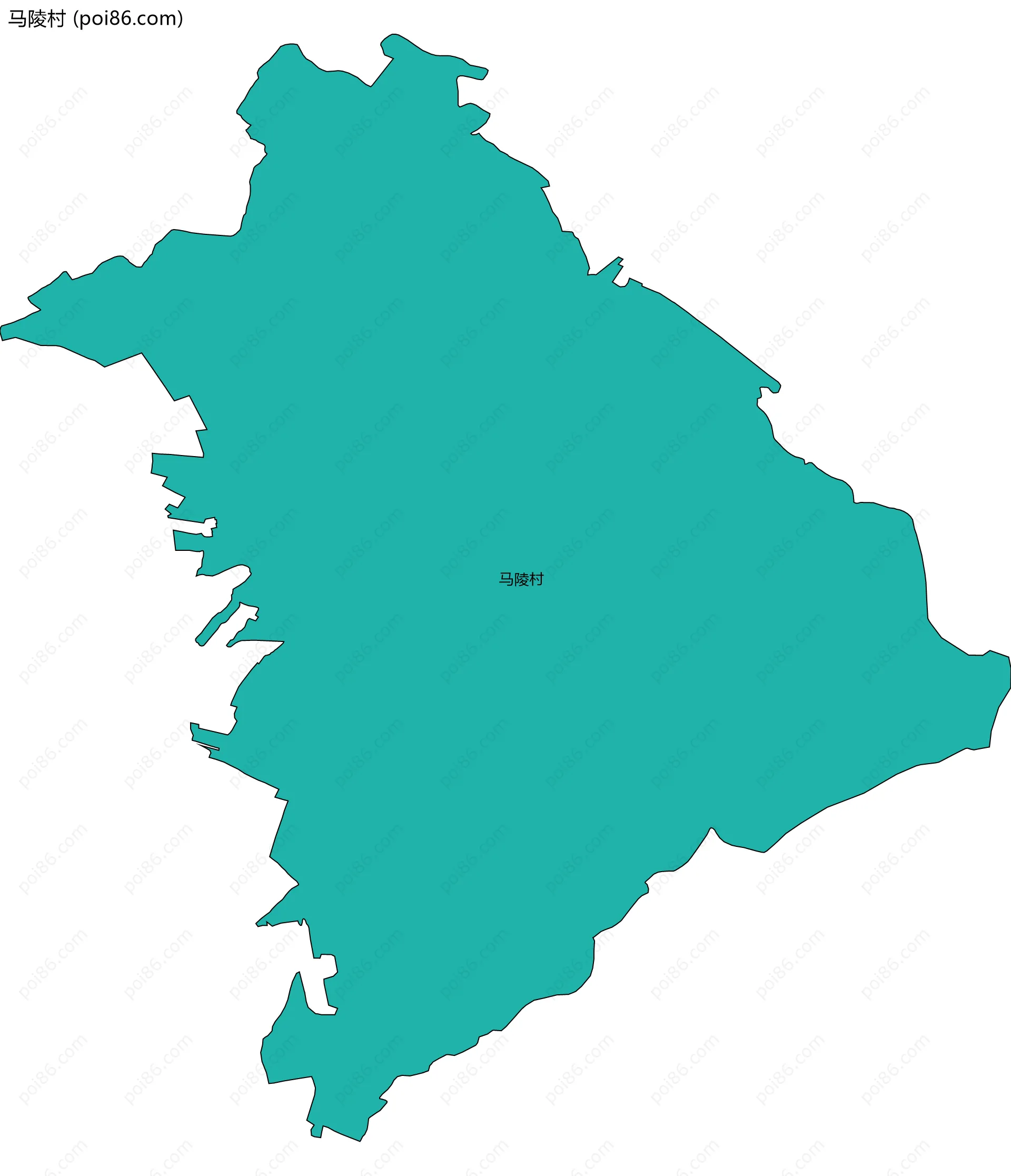 马陵村边界地图