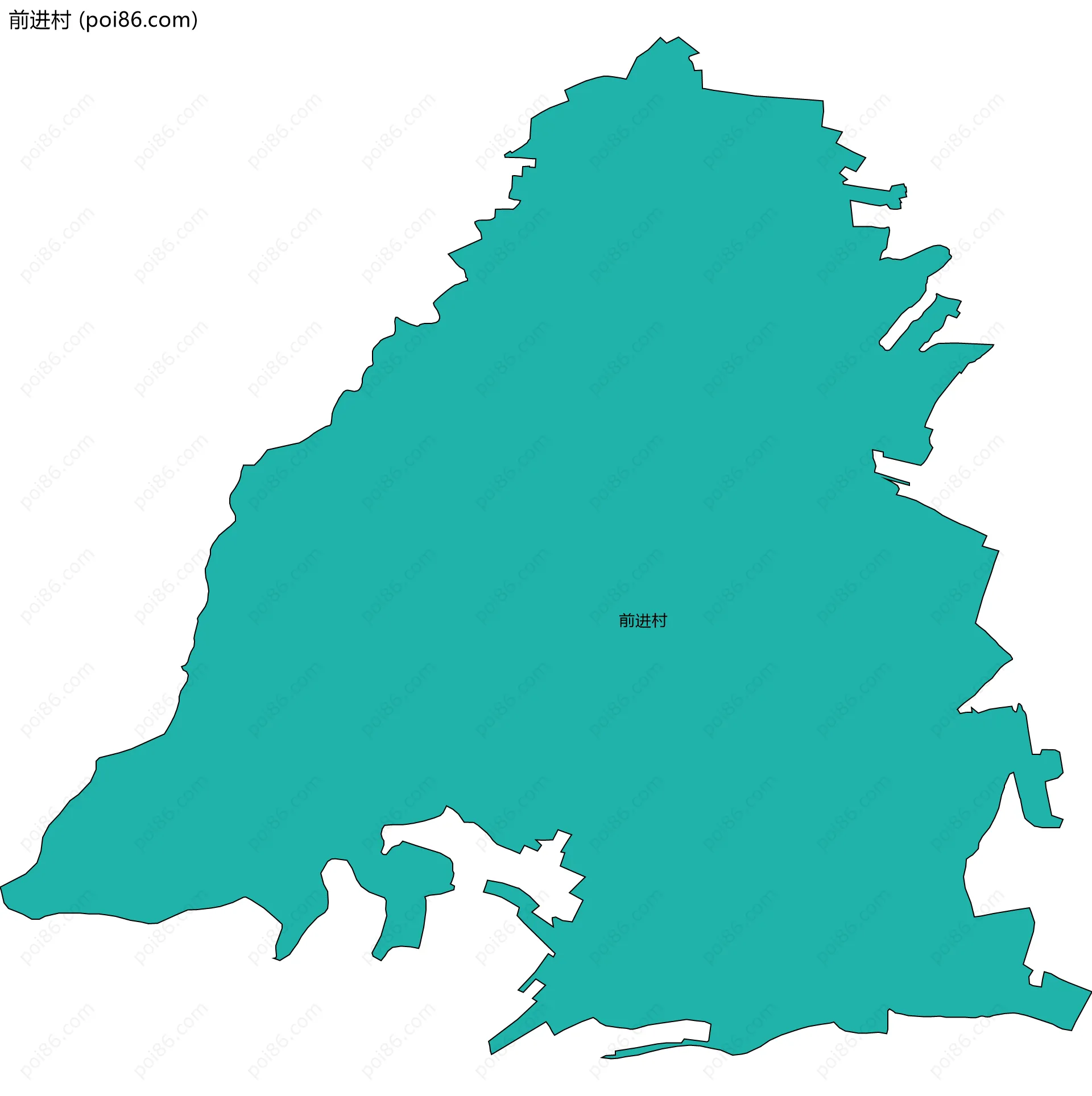 前进村边界地图