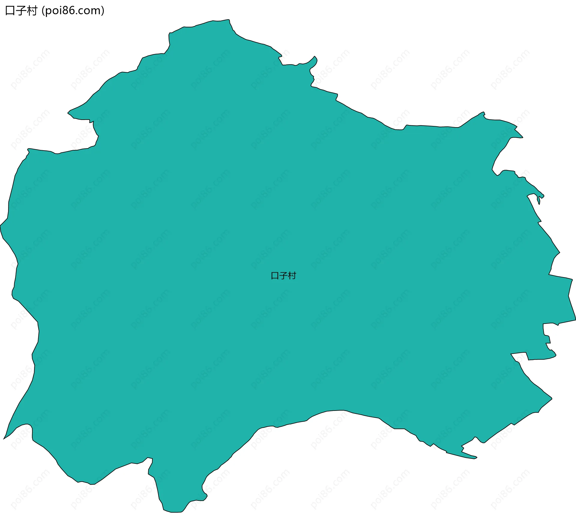 口子村边界地图