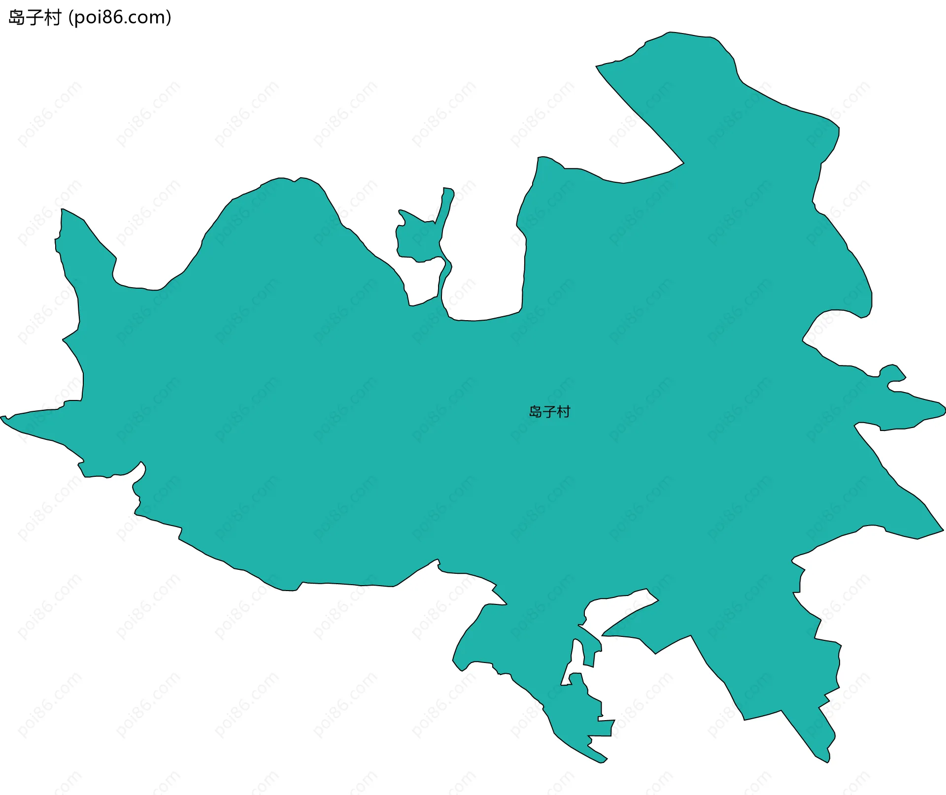 岛子村边界地图