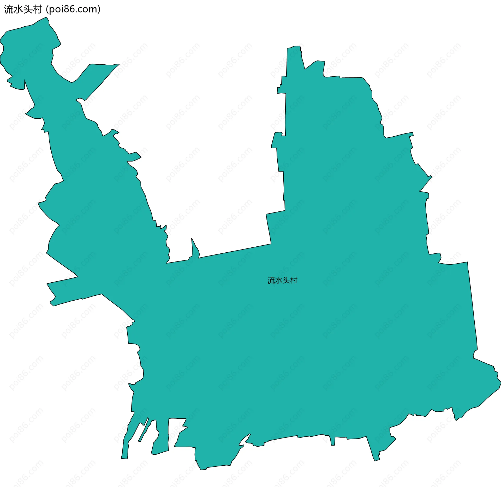 流水头村边界地图