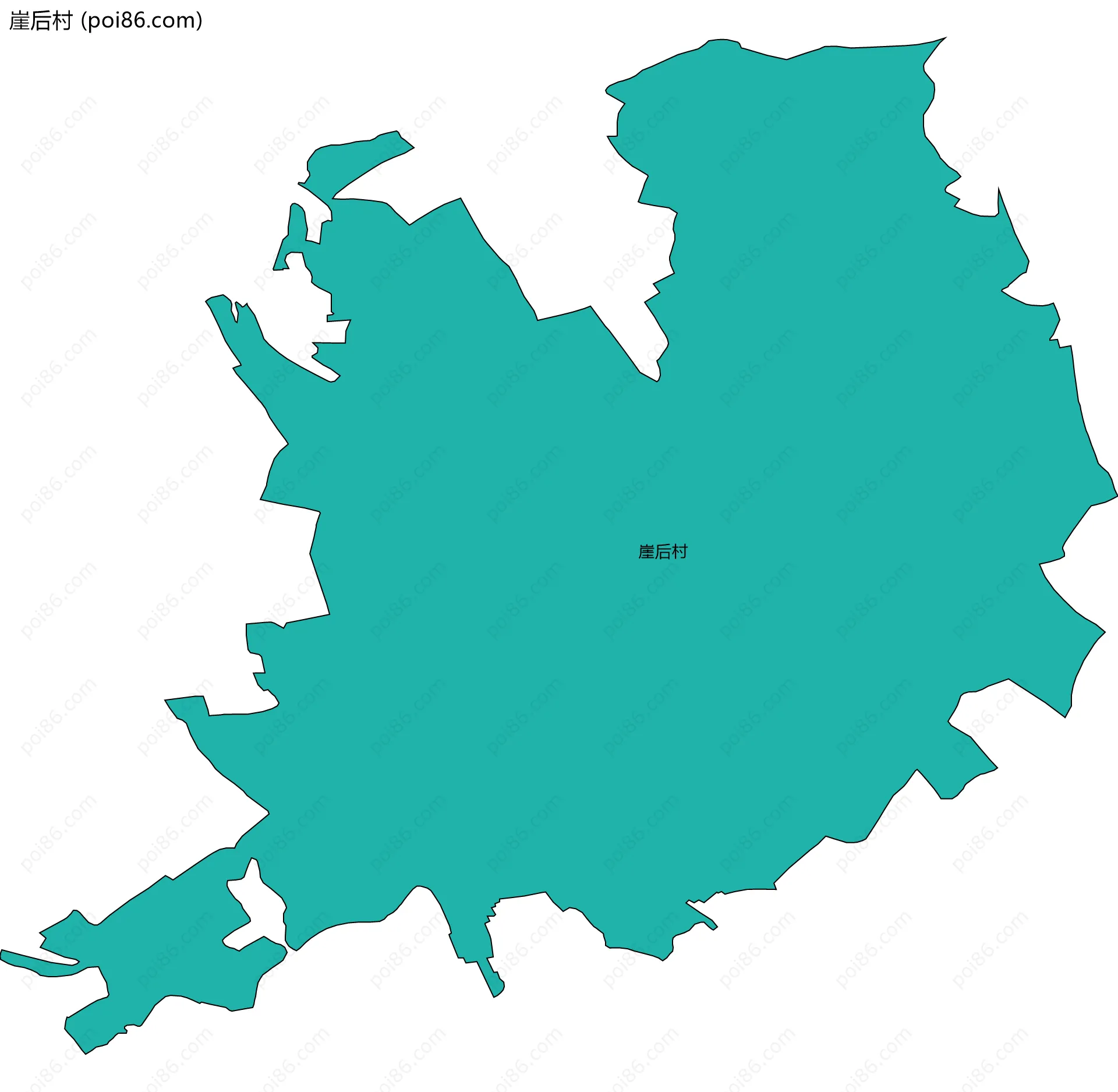 崖后村边界地图