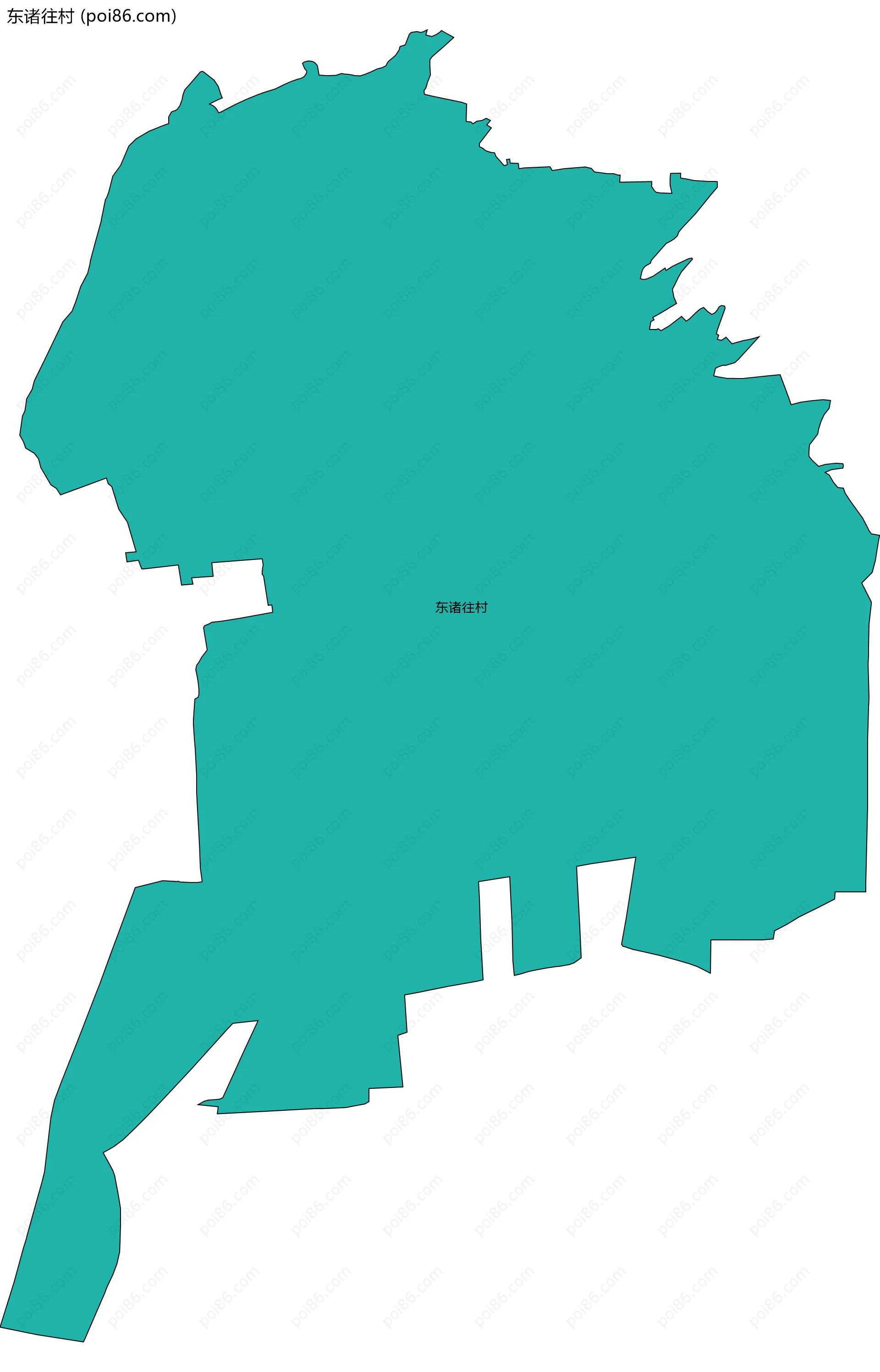 东诸往村边界地图