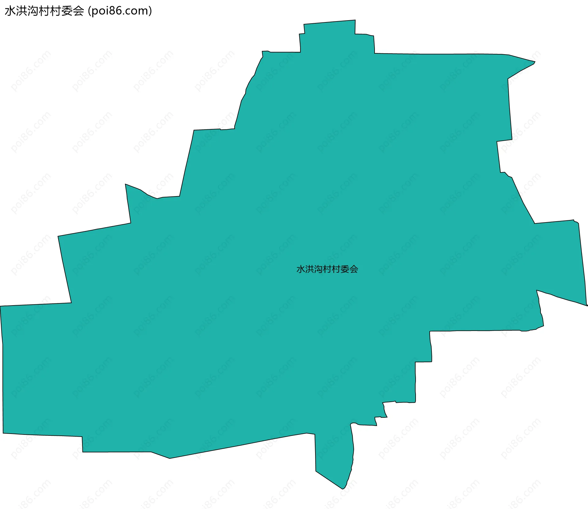 水洪沟村村委会边界地图