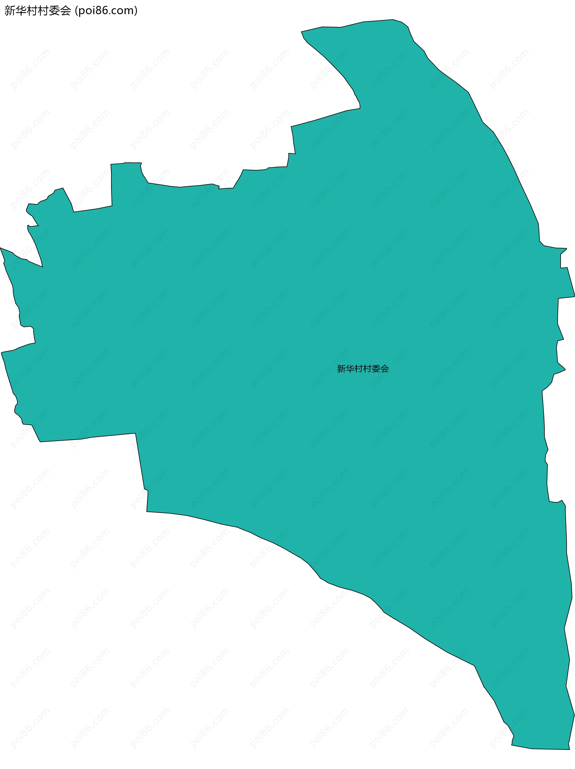 新华村村委会边界地图