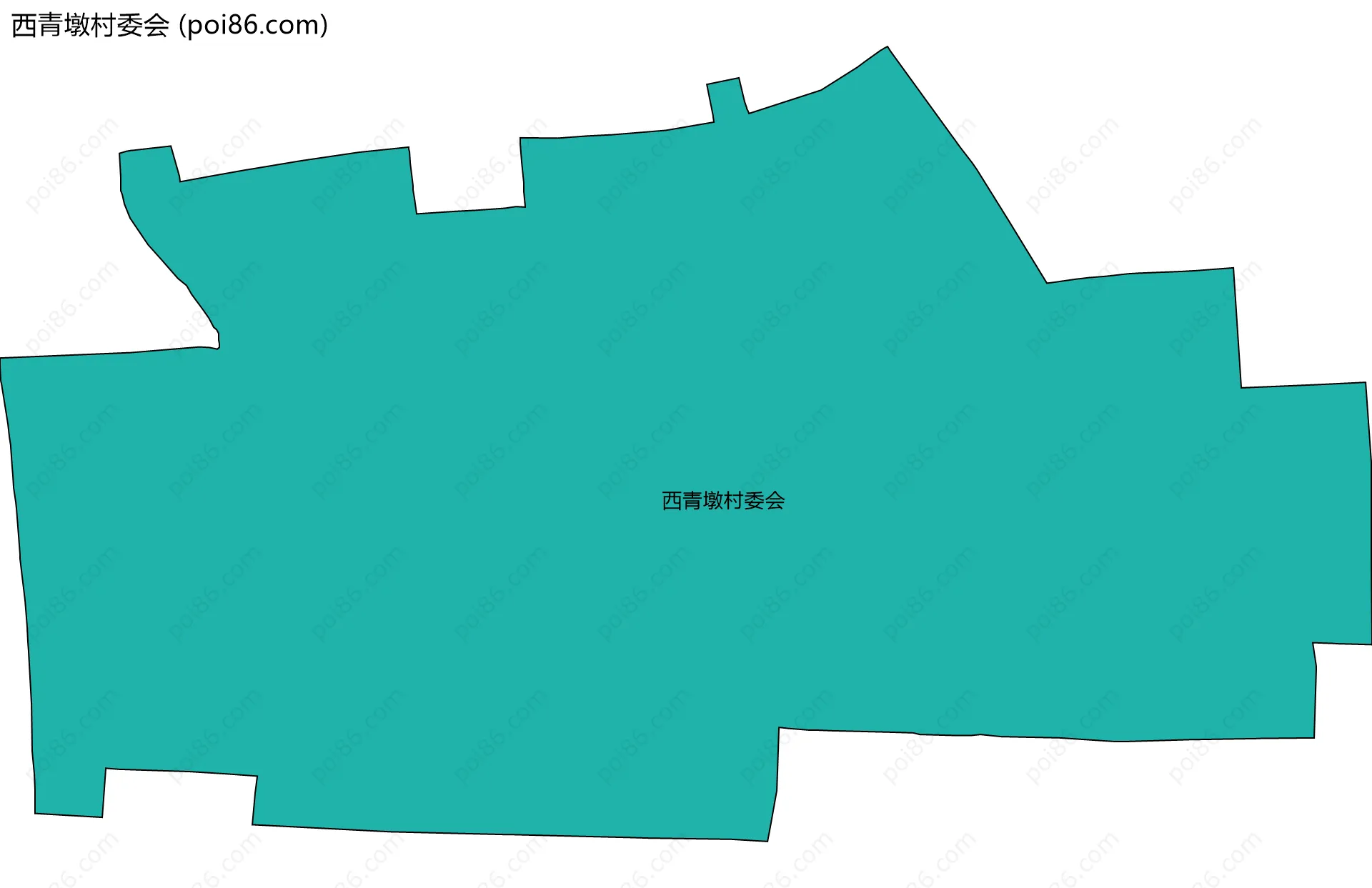 西青墩村委会边界地图