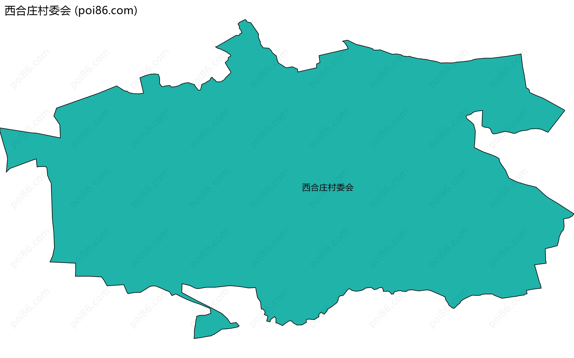 西合庄村委会边界地图