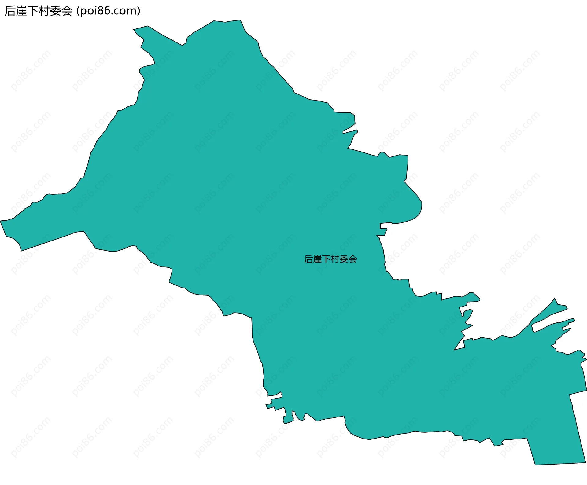 后崖下村委会边界地图