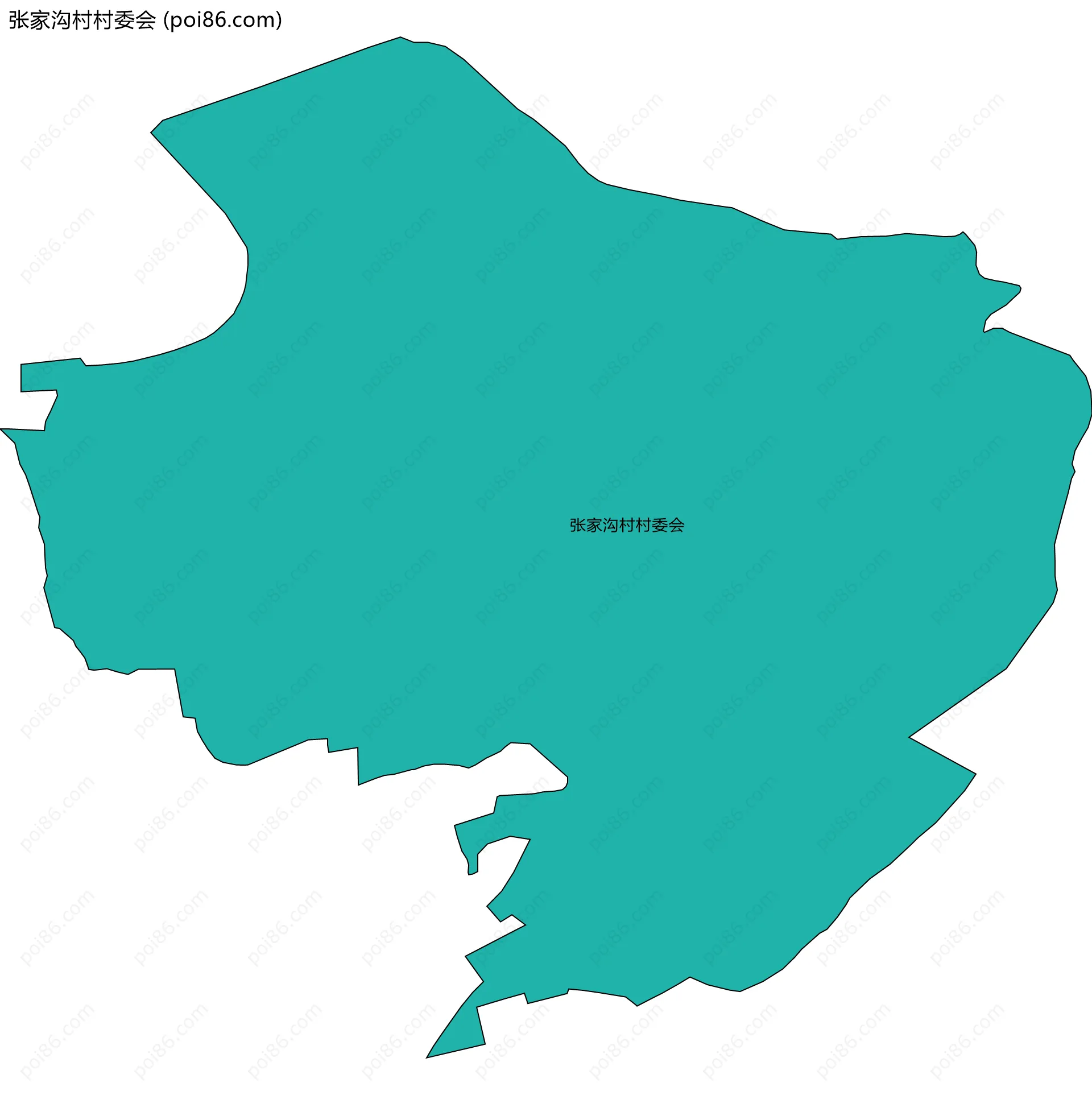 张家沟村村委会边界地图