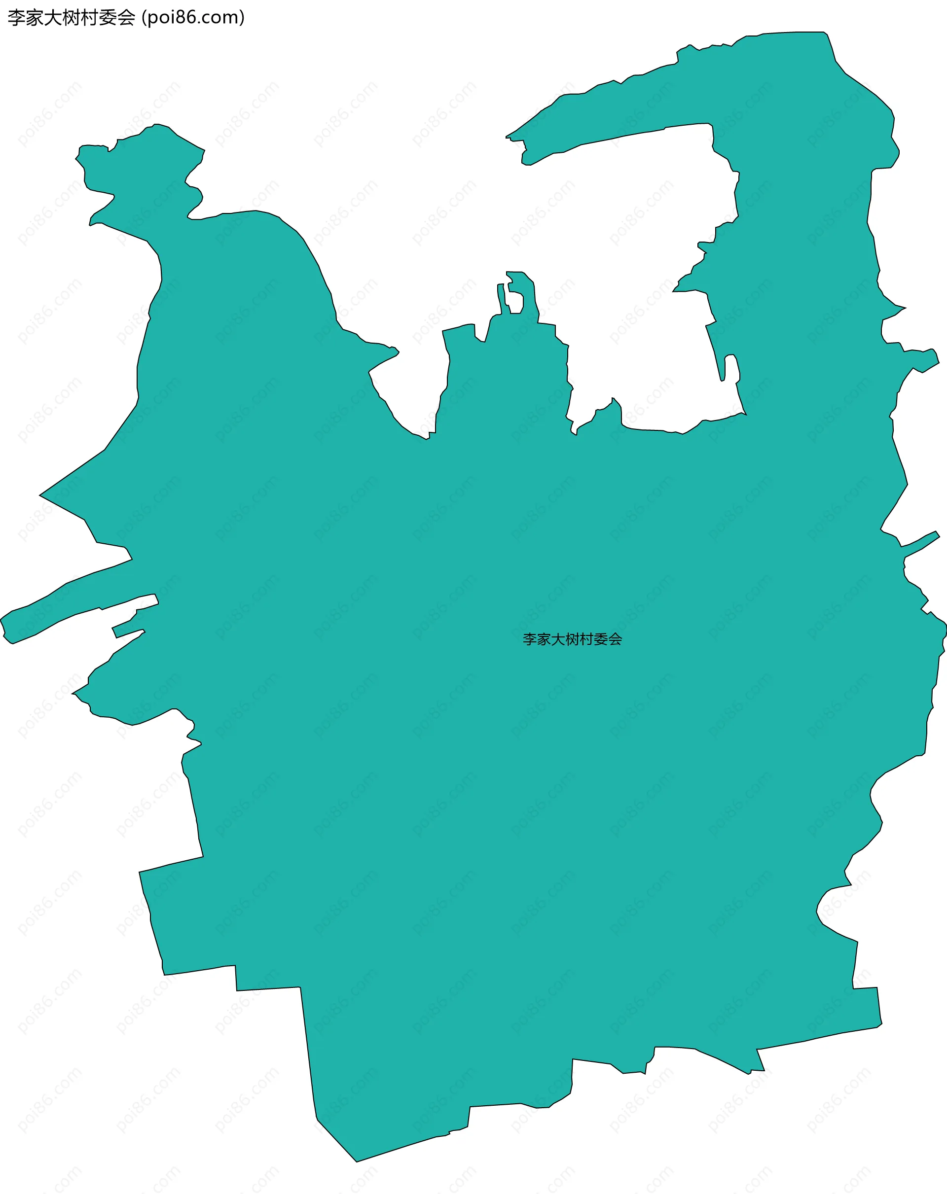 李家大树村委会边界地图
