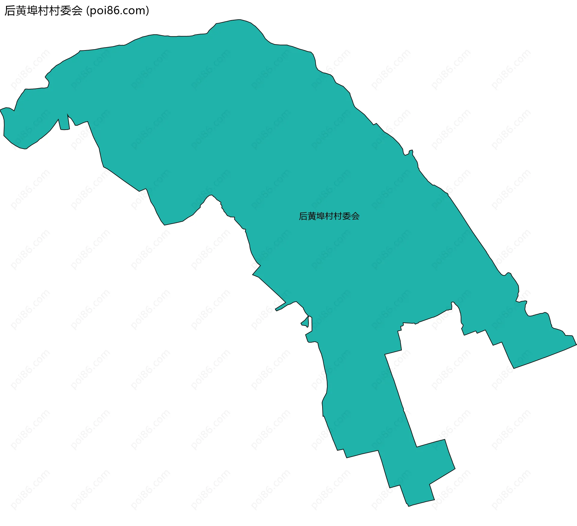 后黄埠村村委会边界地图