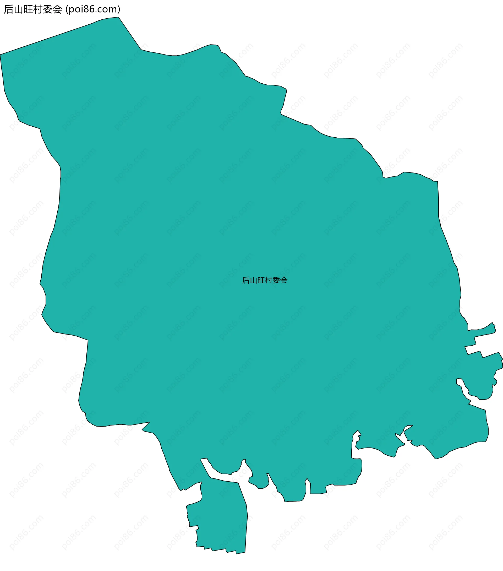 后山旺村委会边界地图