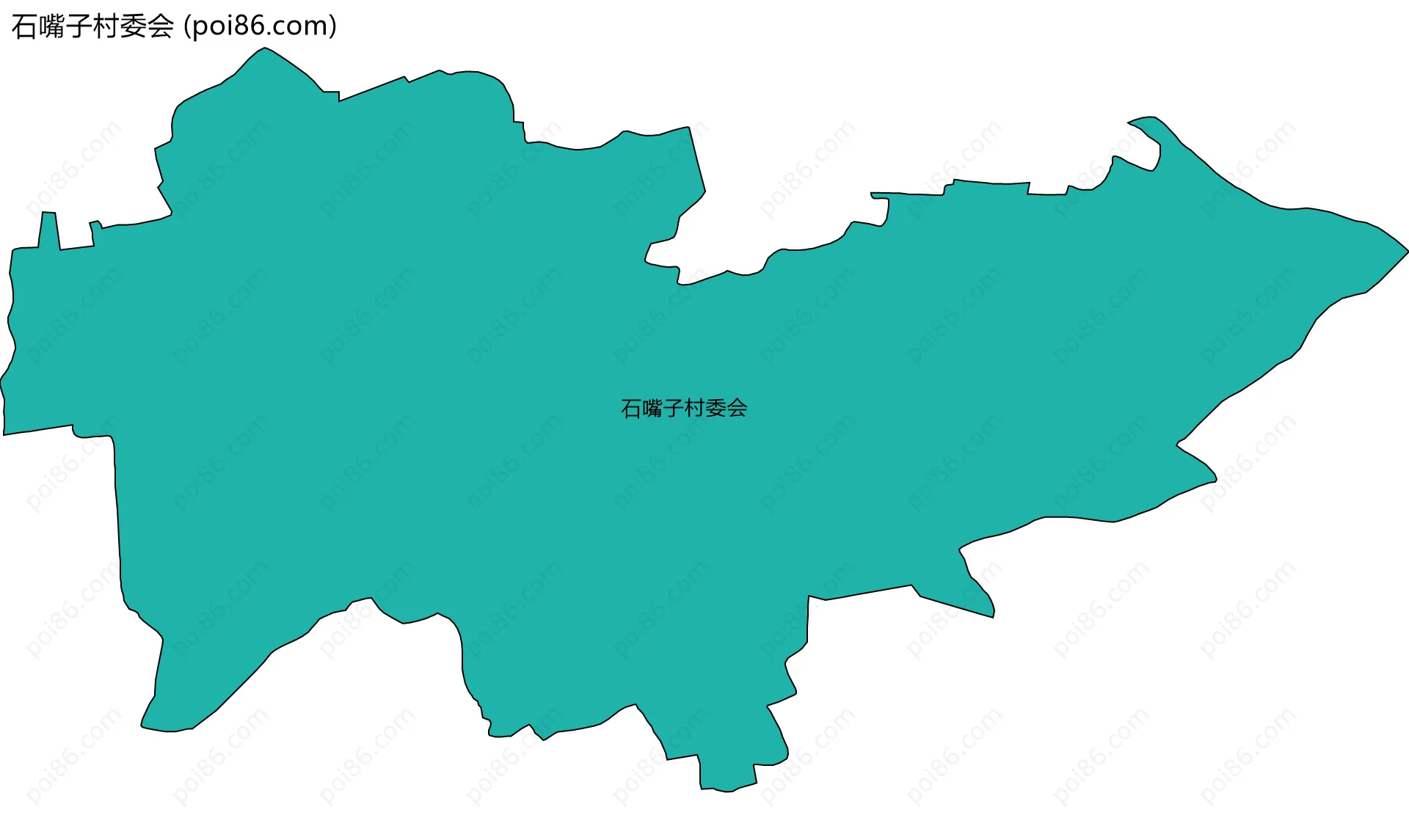 石嘴子村委会边界地图