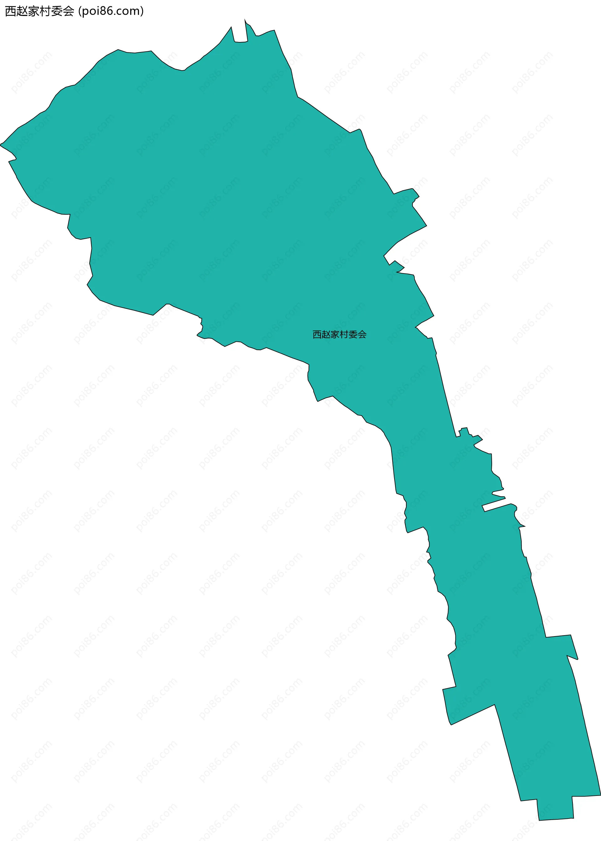 西赵家村委会边界地图