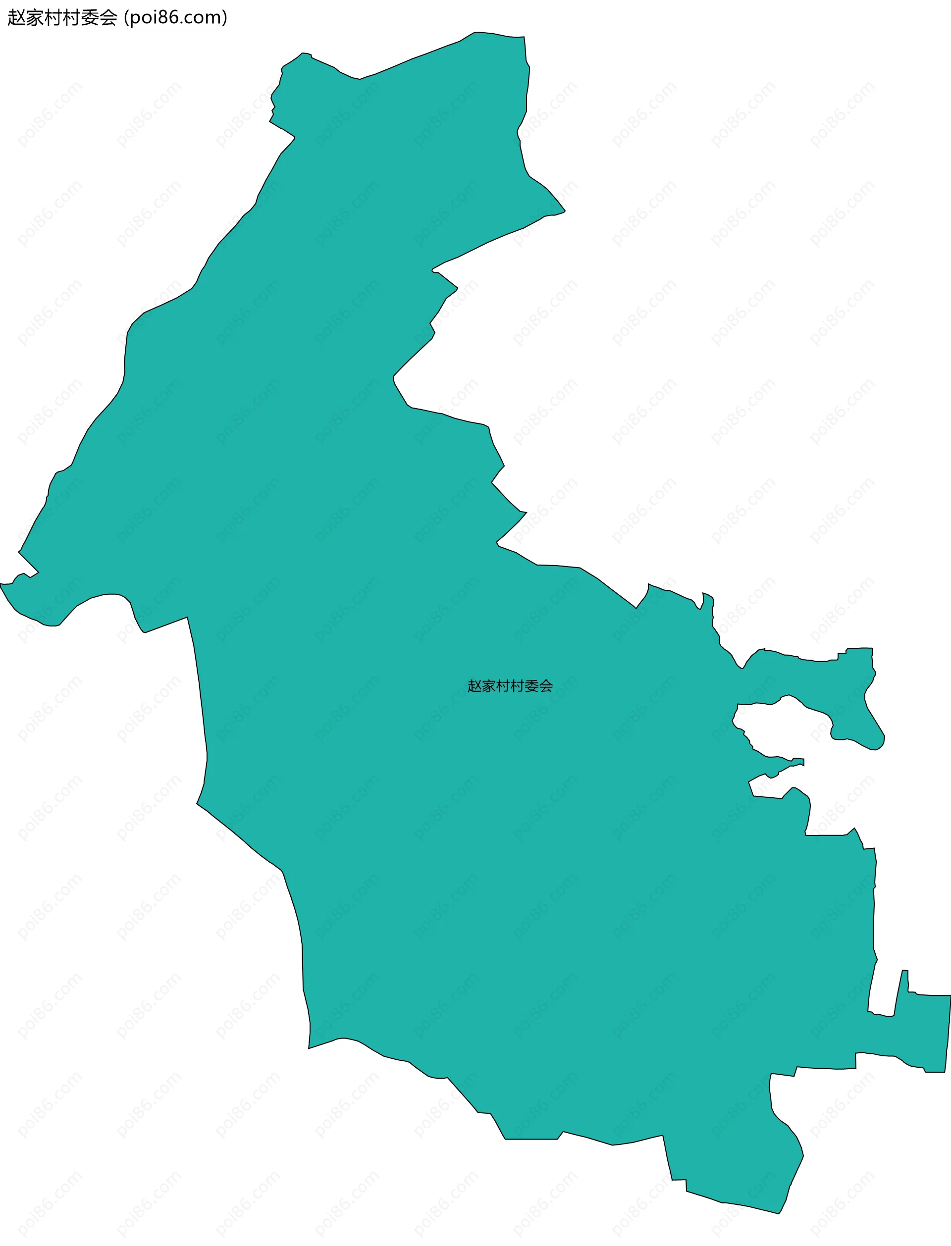 赵家村村委会边界地图