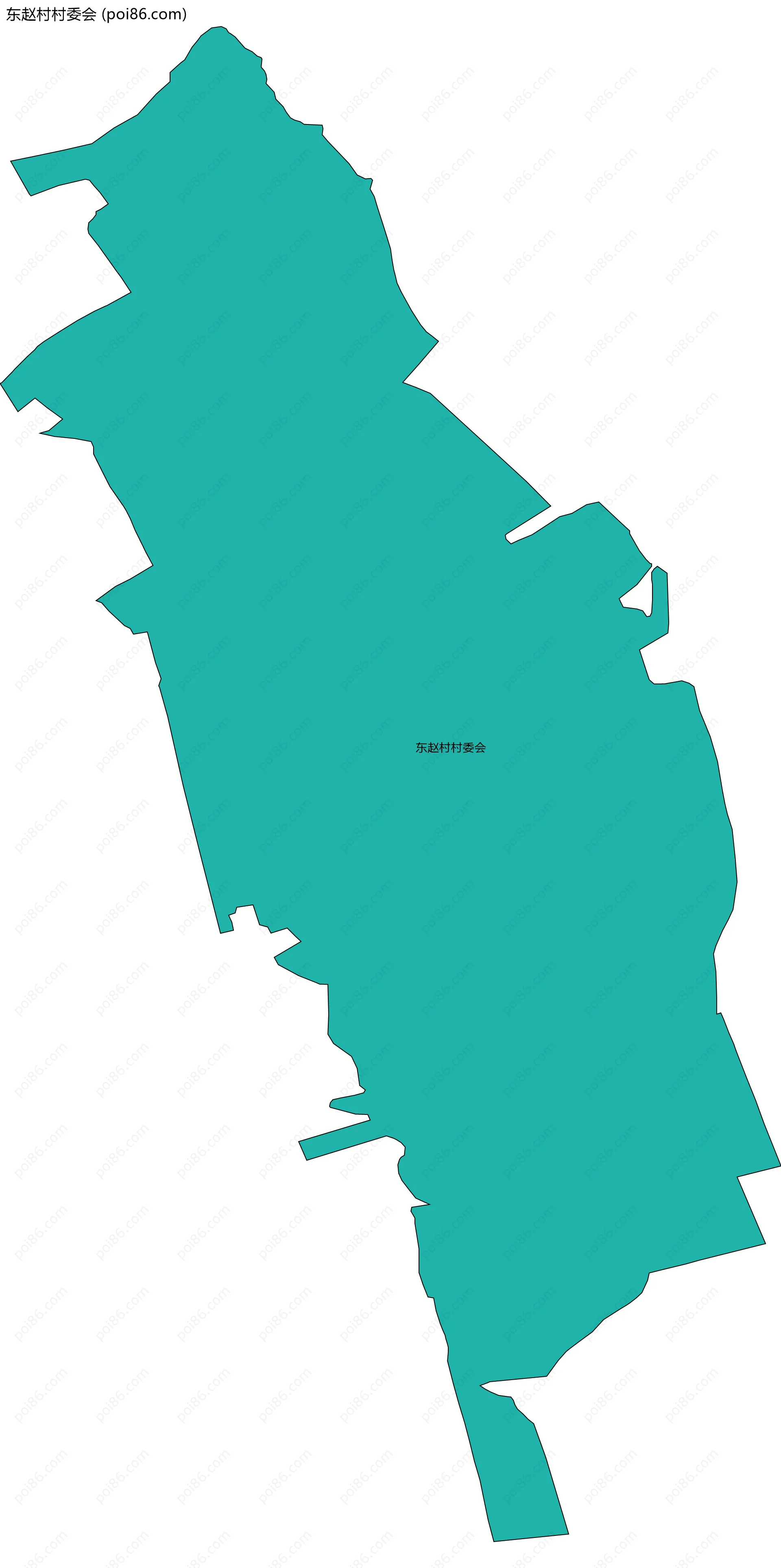 东赵村村委会边界地图