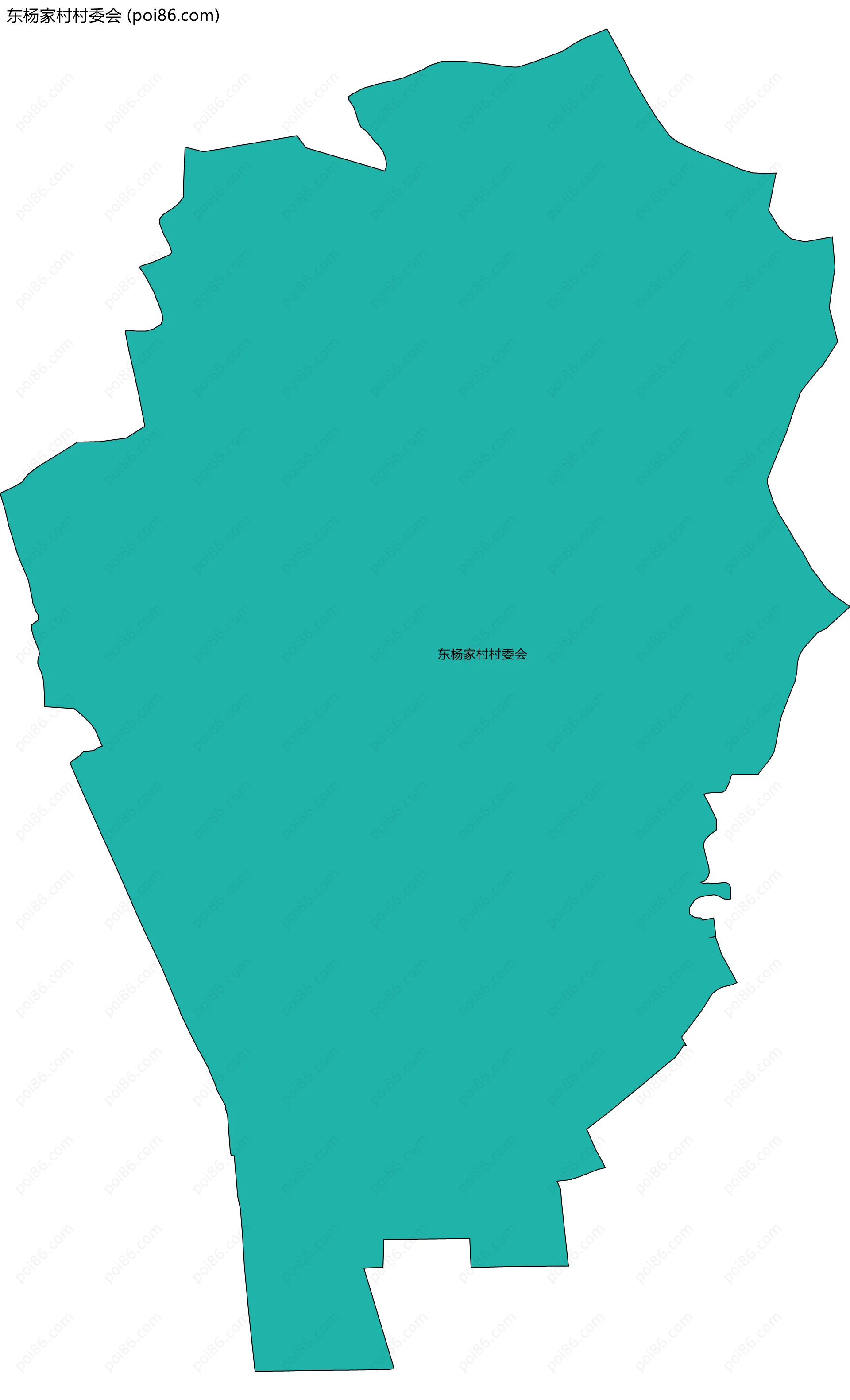 东杨家村村委会边界地图