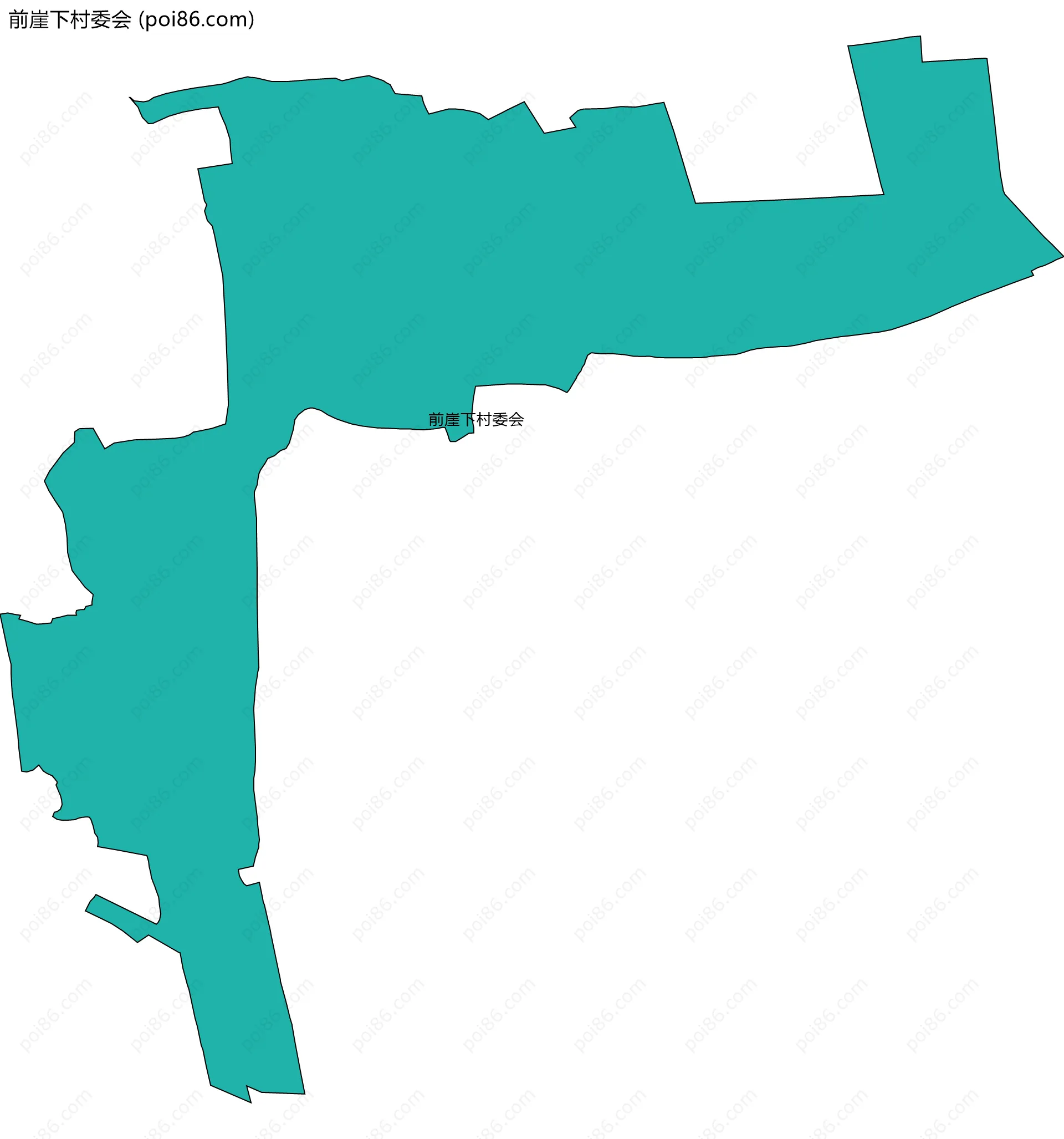前崖下村委会边界地图