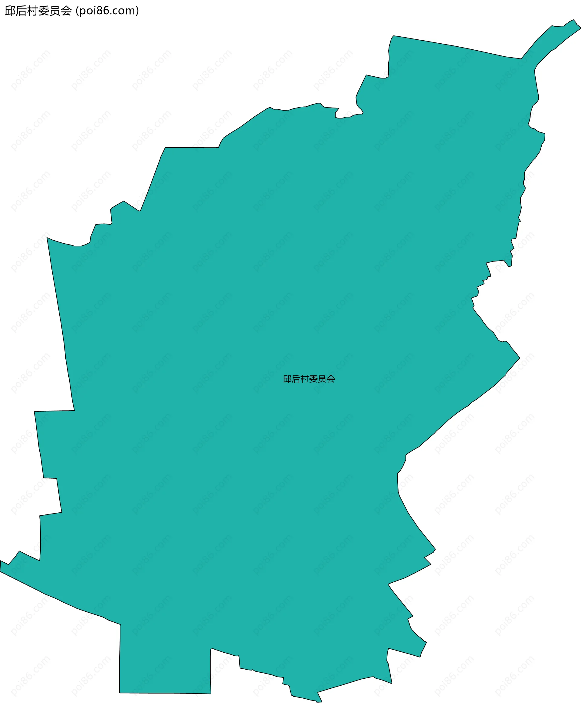 邱后村委员会边界地图