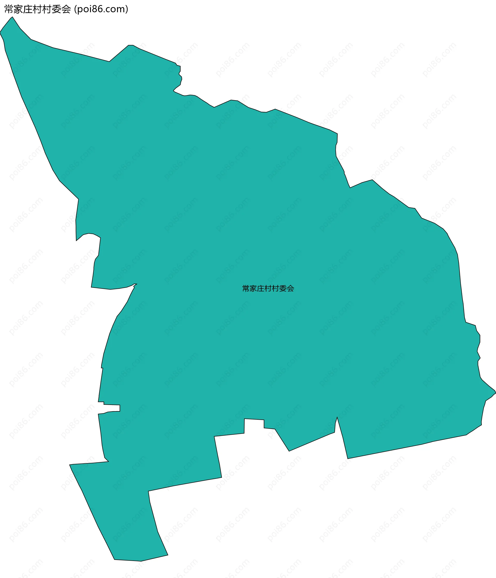 常家庄村村委会边界地图