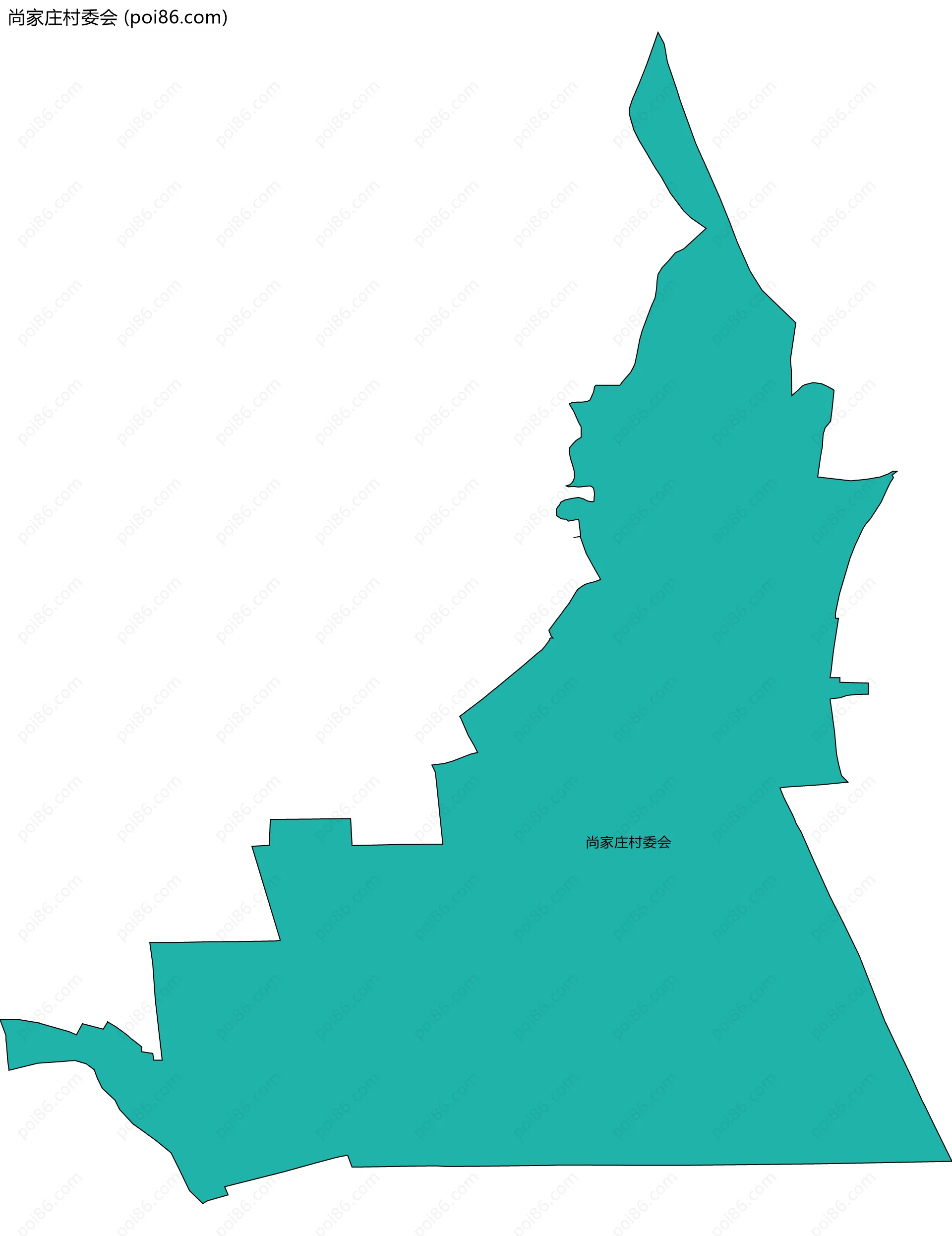 尚家庄村委会边界地图