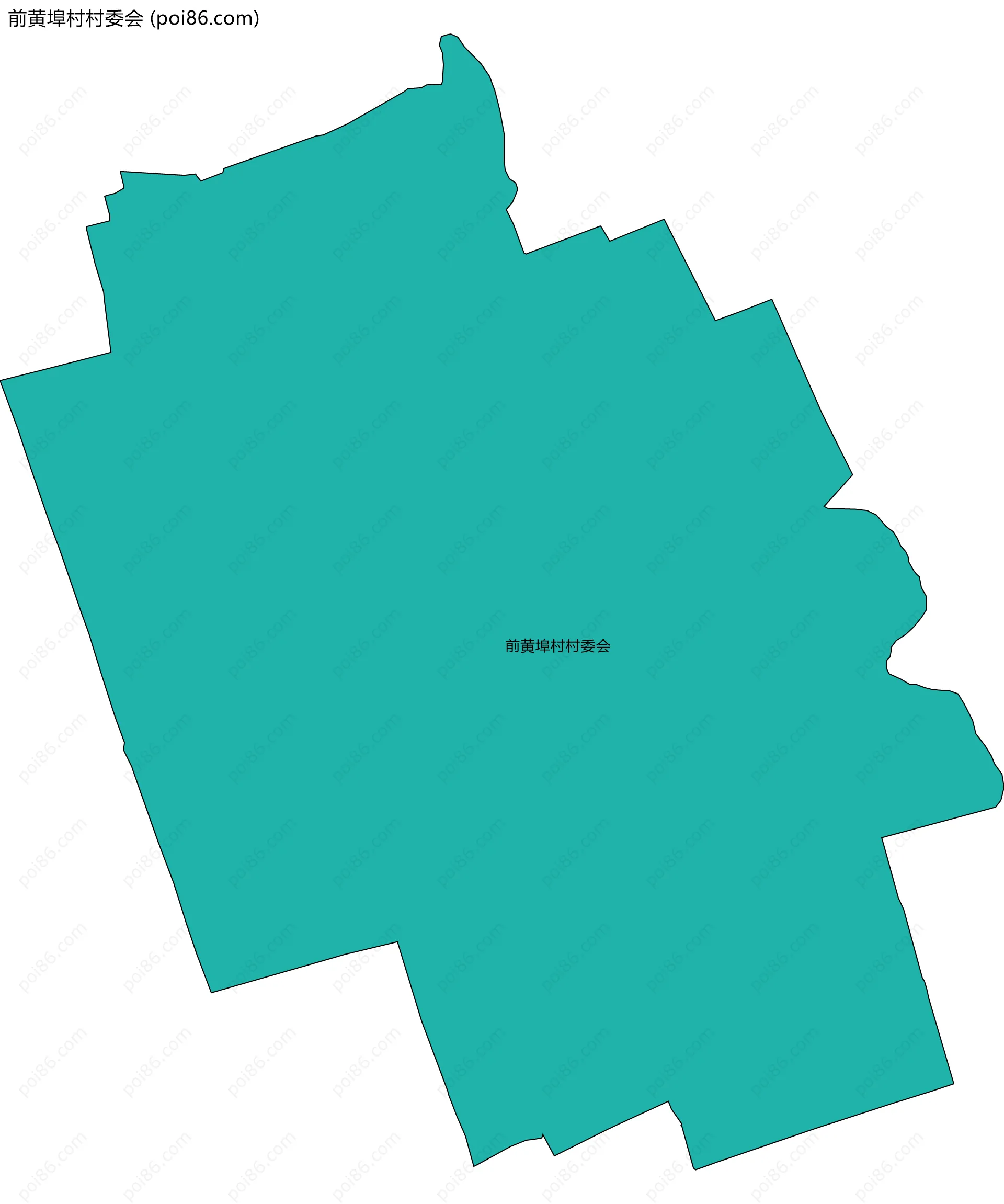 前黄埠村村委会边界地图