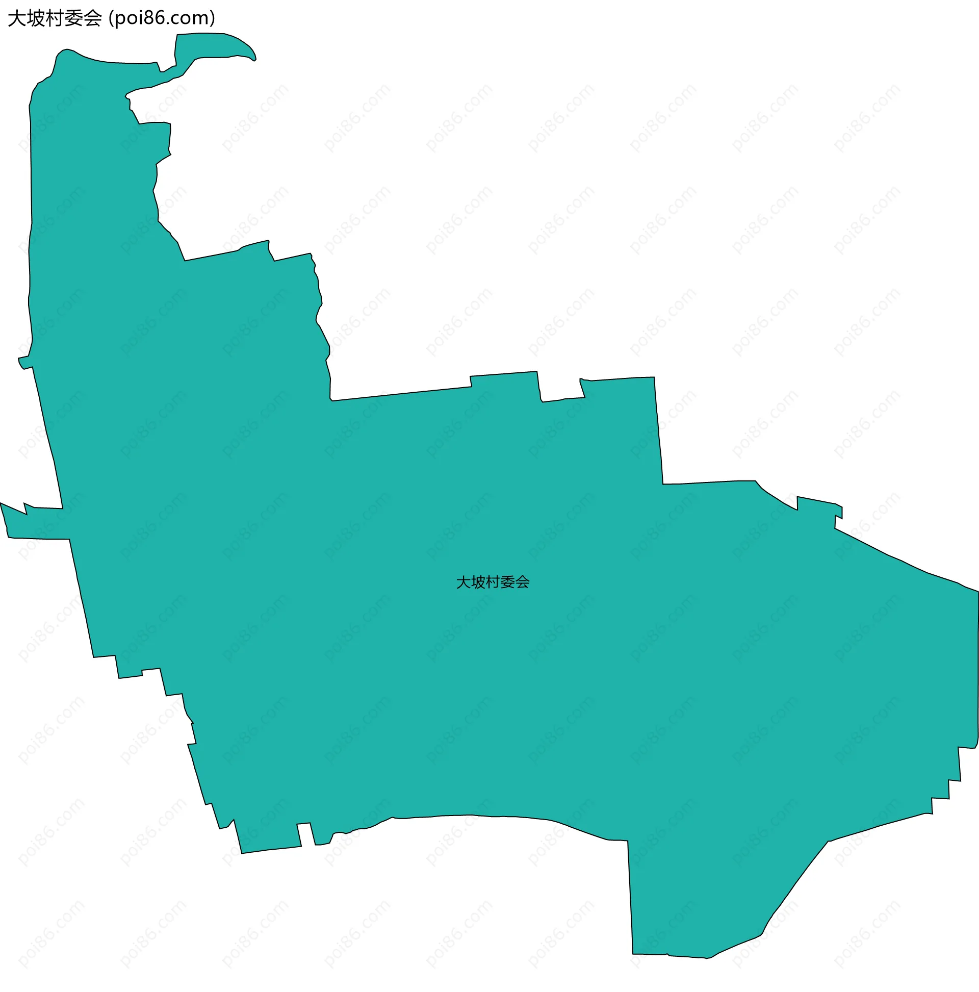 大坡村委会边界地图