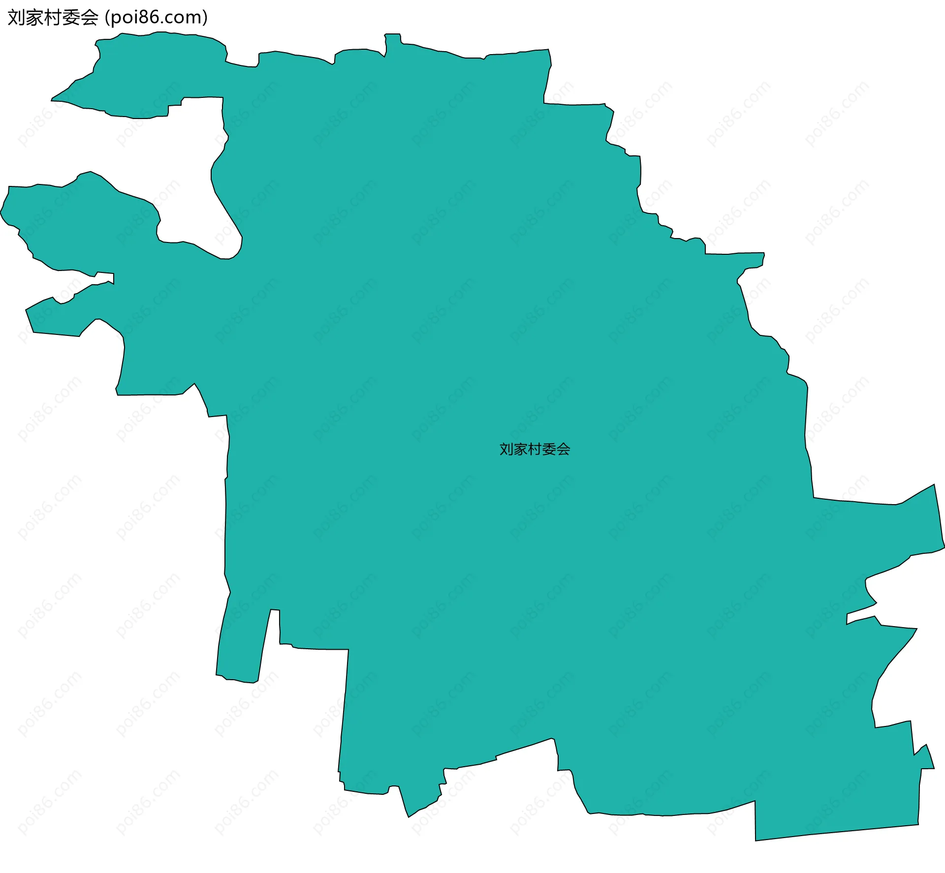 刘家村委会边界地图