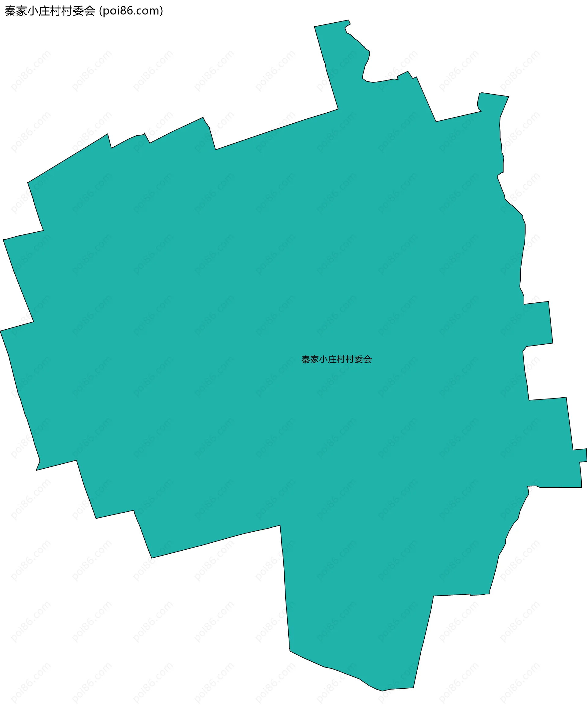 秦家小庄村村委会边界地图