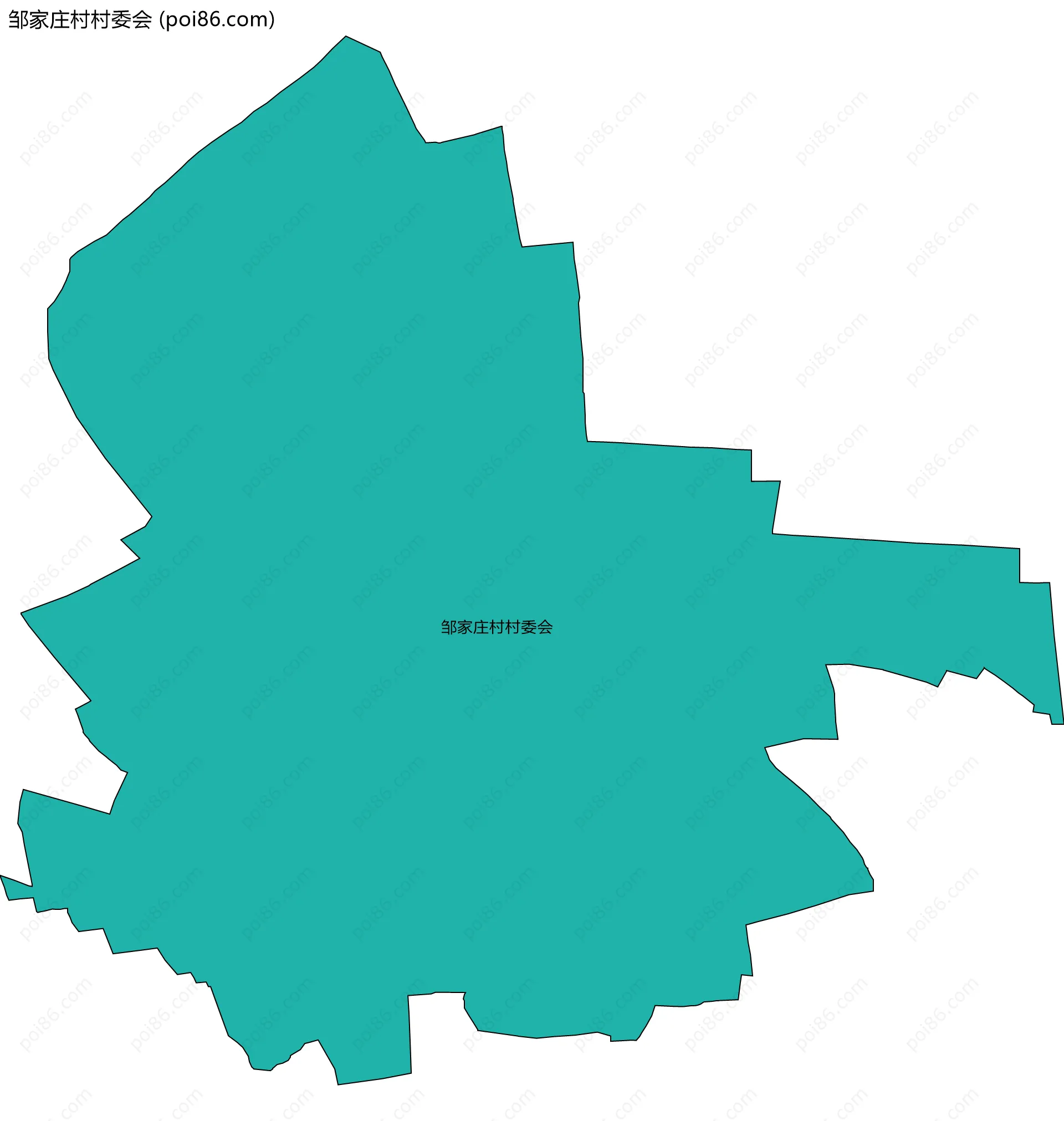 邹家庄村村委会边界地图