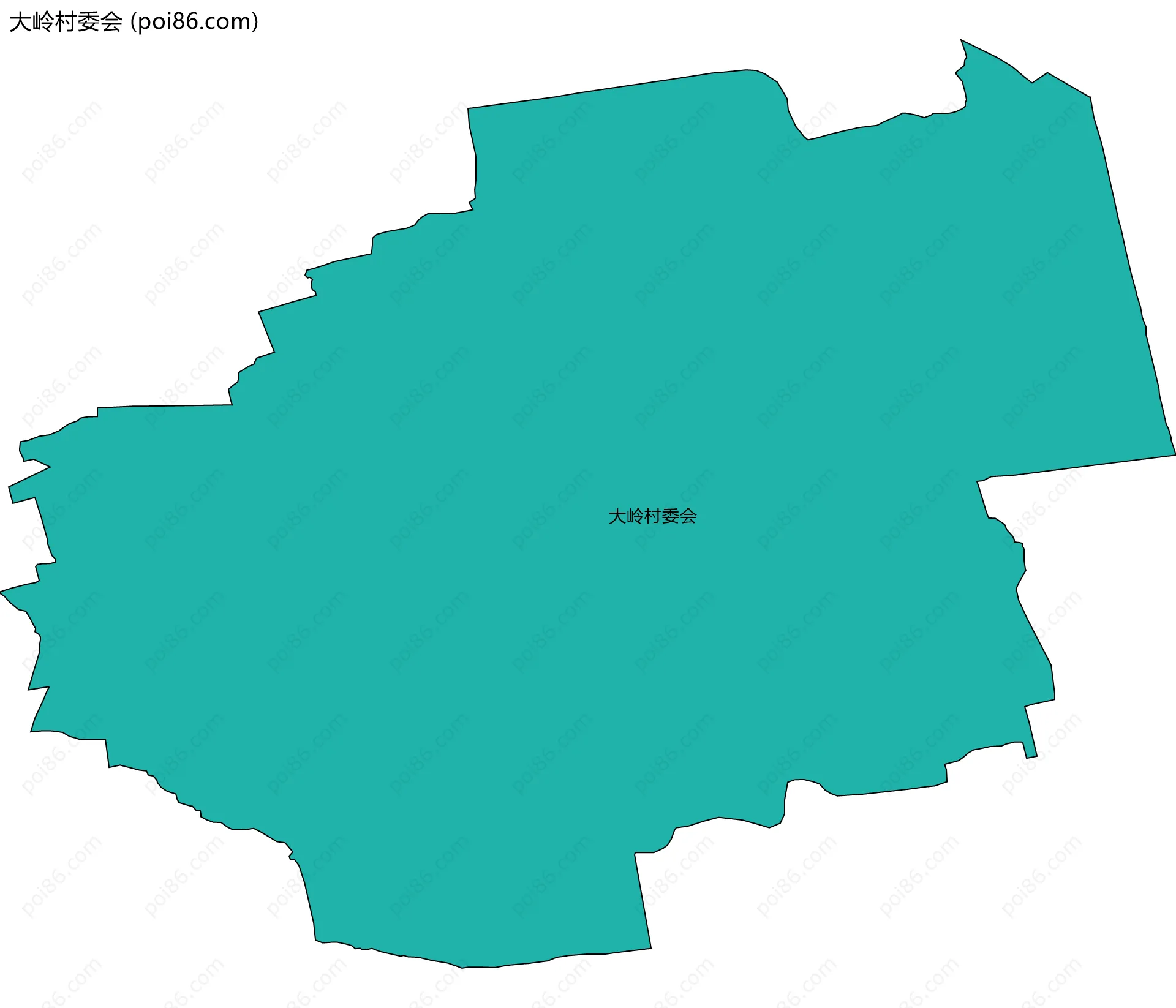 大岭村委会边界地图