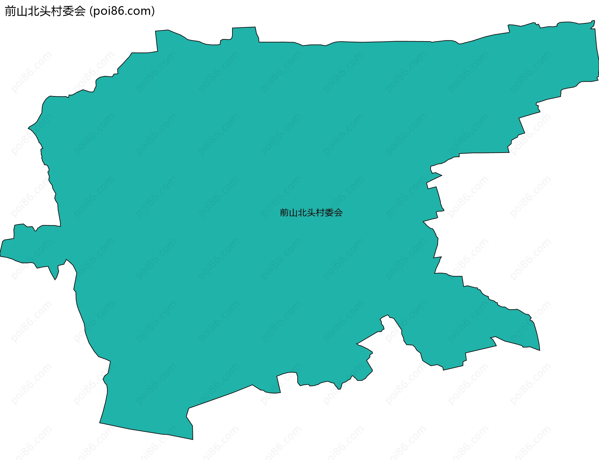 前山北头村委会边界地图