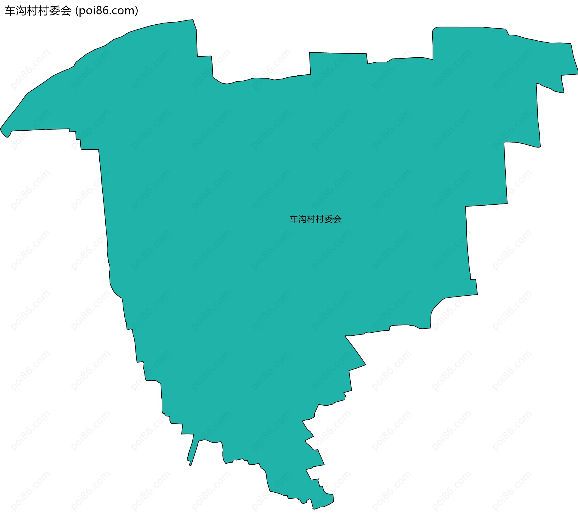 车沟村村委会边界地图