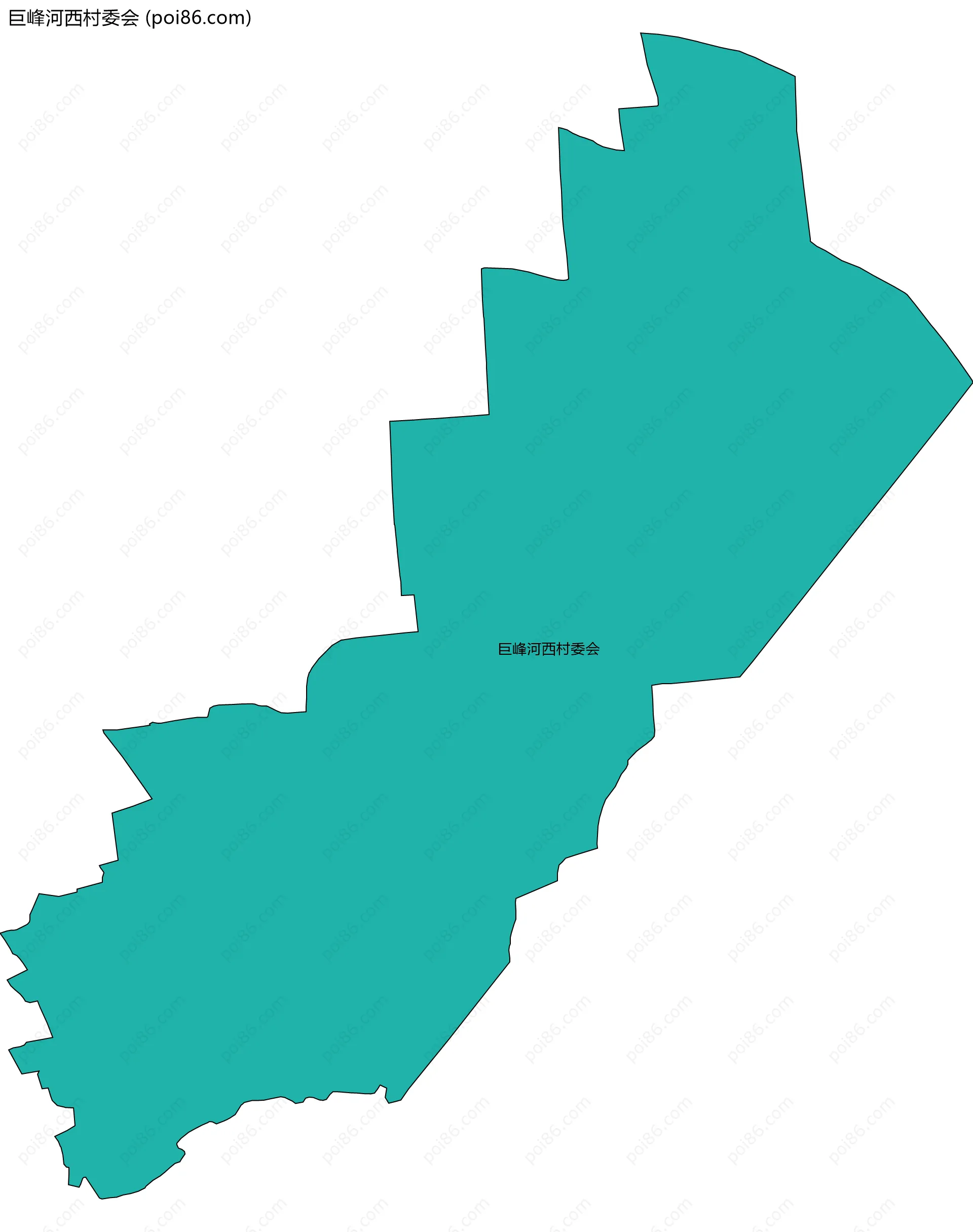 巨峰河西村委会边界地图