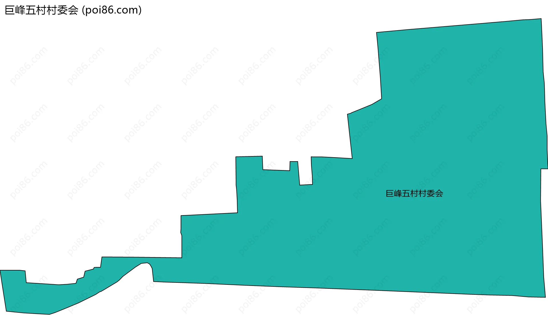 巨峰五村村委会边界地图