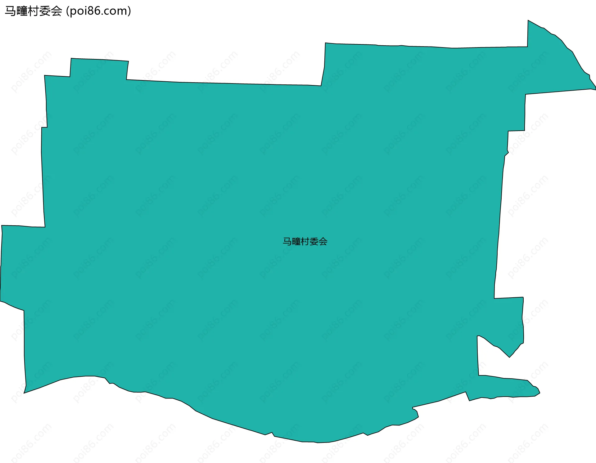马疃村委会边界地图