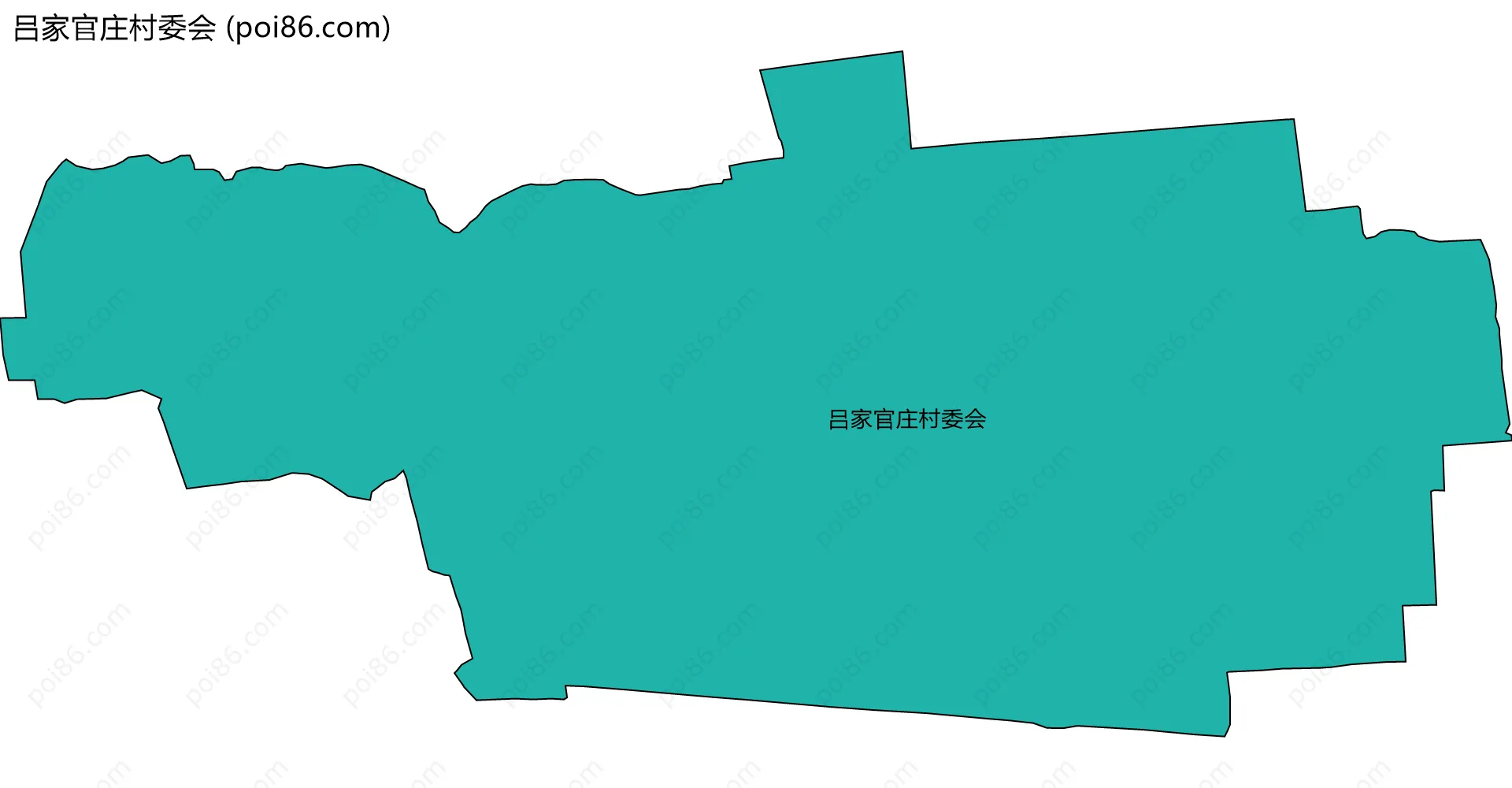 吕家官庄村委会边界地图