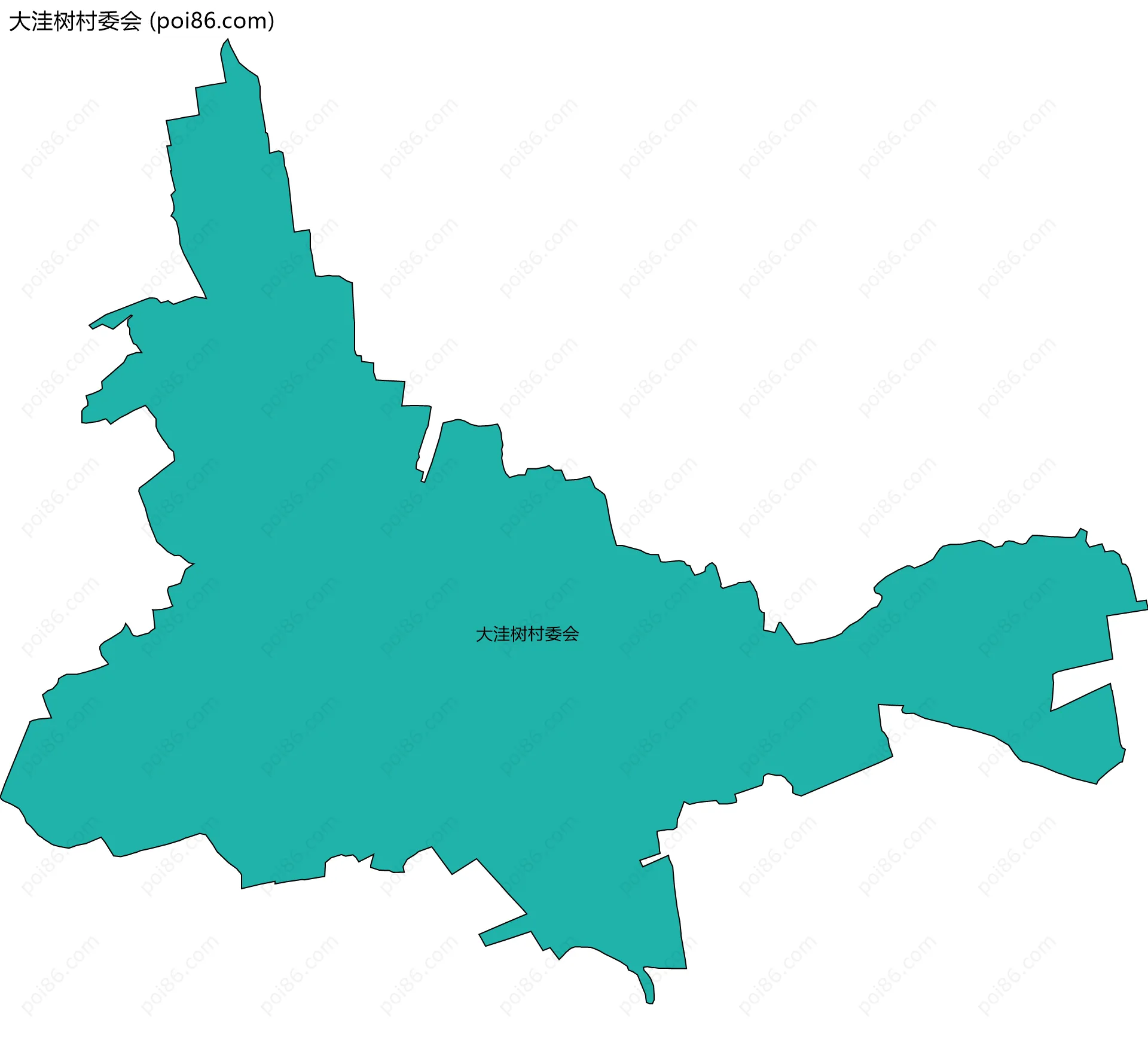 大洼树村委会边界地图