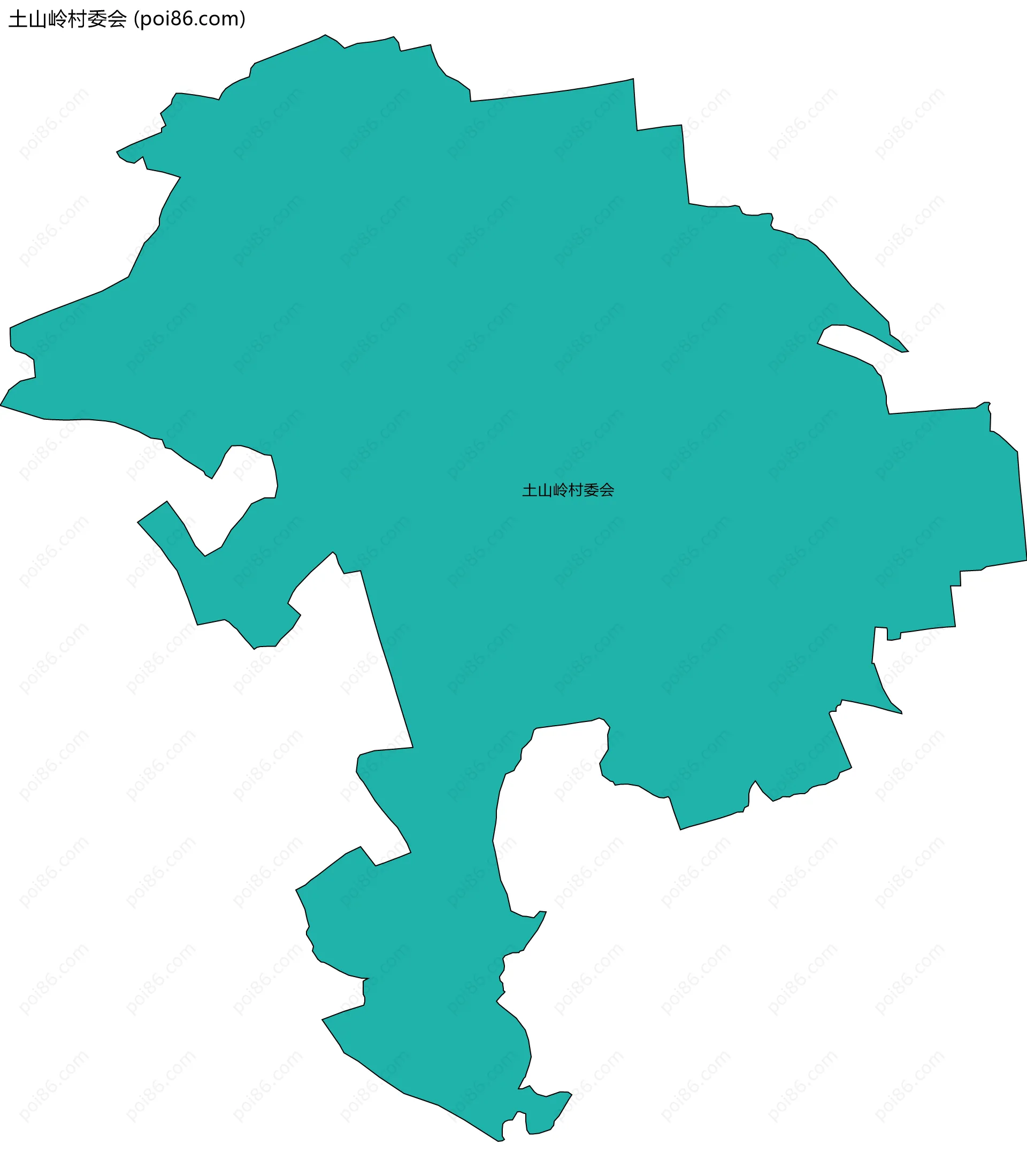 土山岭村委会边界地图