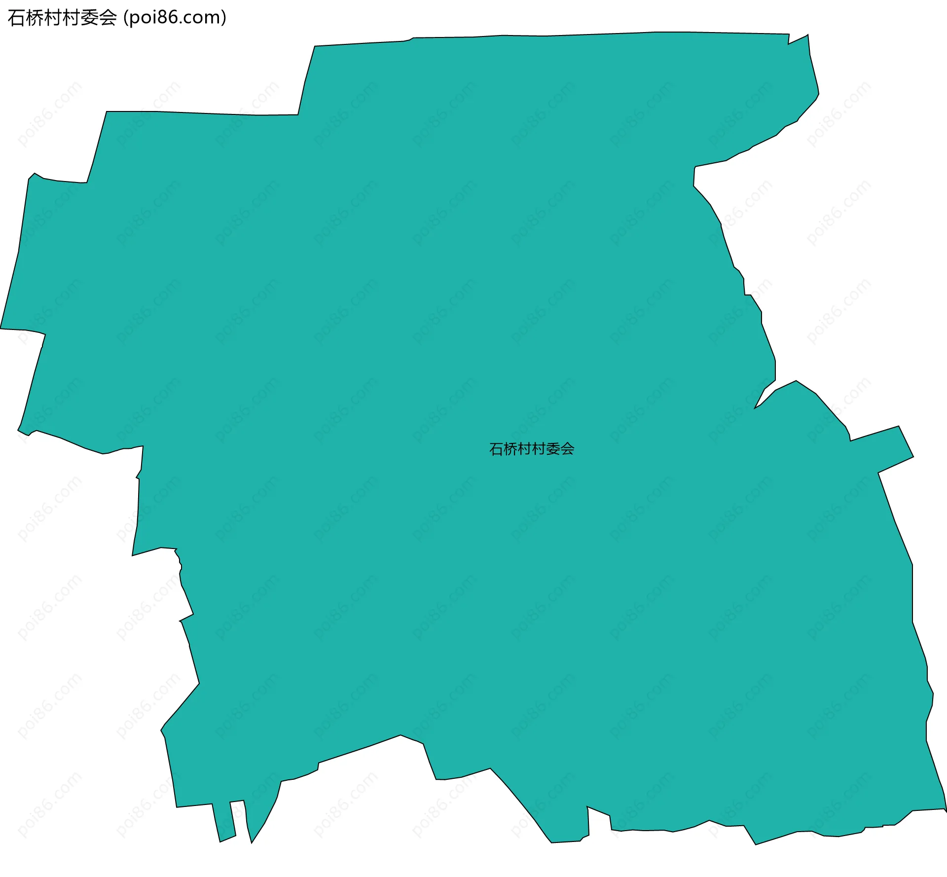 石桥村村委会边界地图