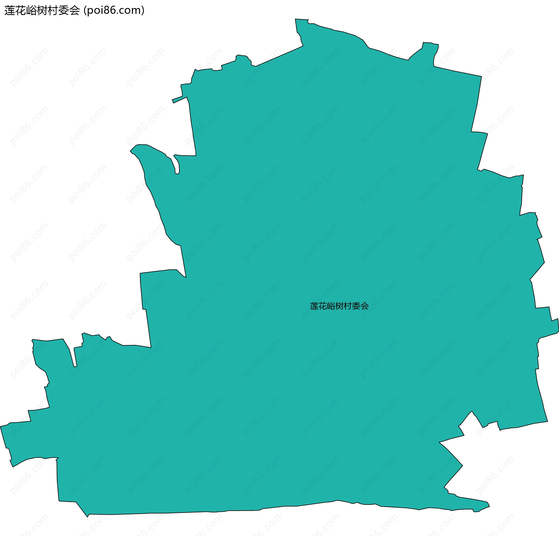 莲花峪树村委会边界地图