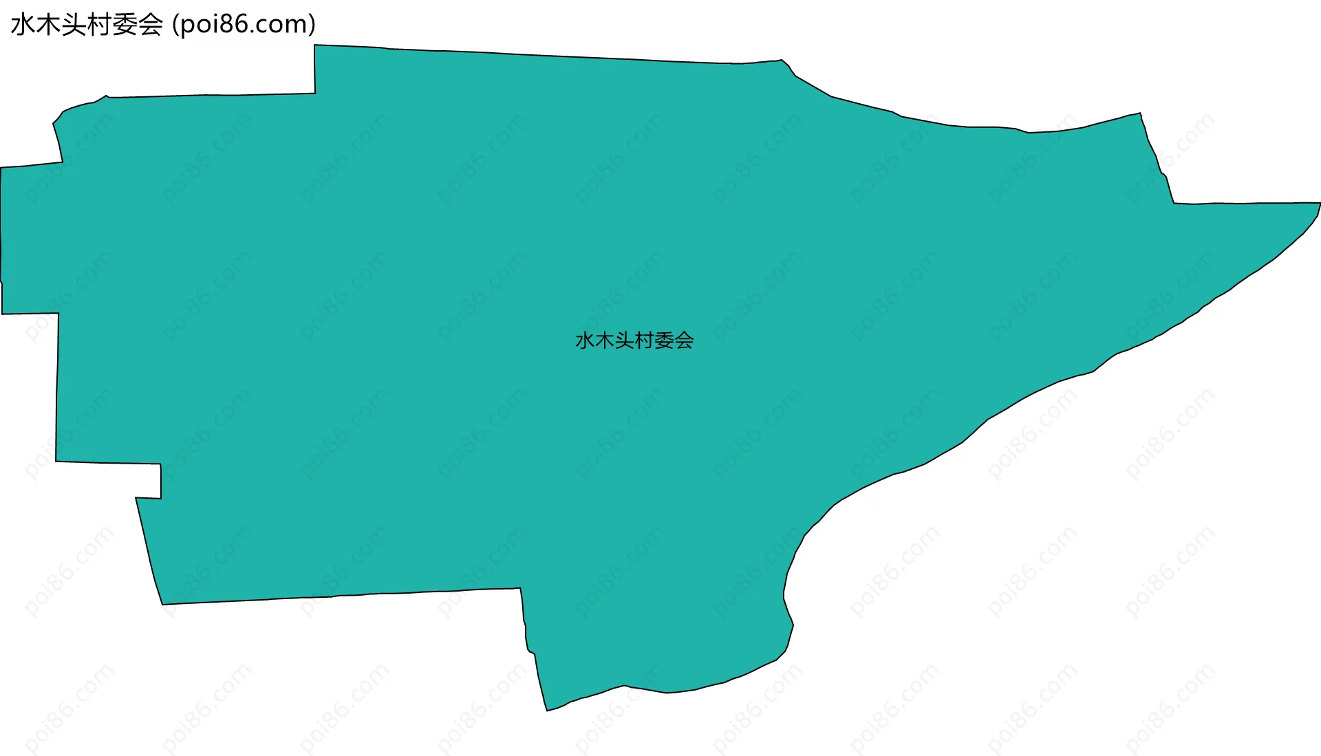 水木头村委会边界地图