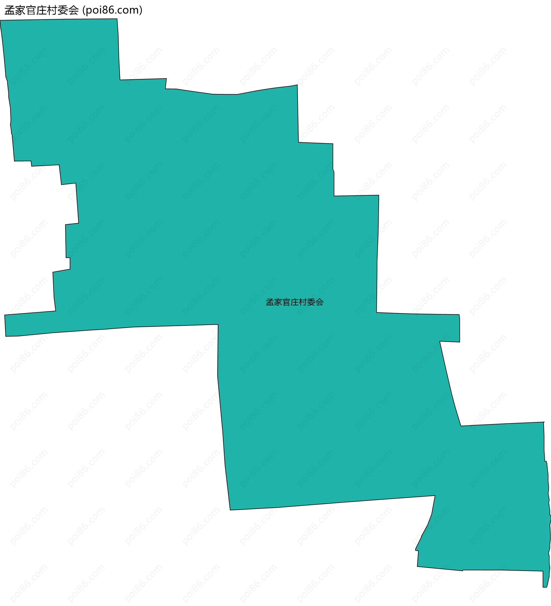 孟家官庄村委会边界地图