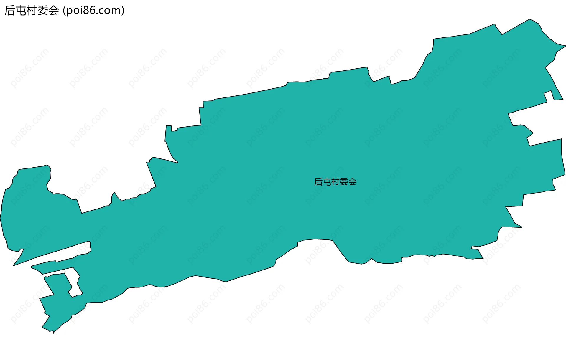 后屯村委会边界地图